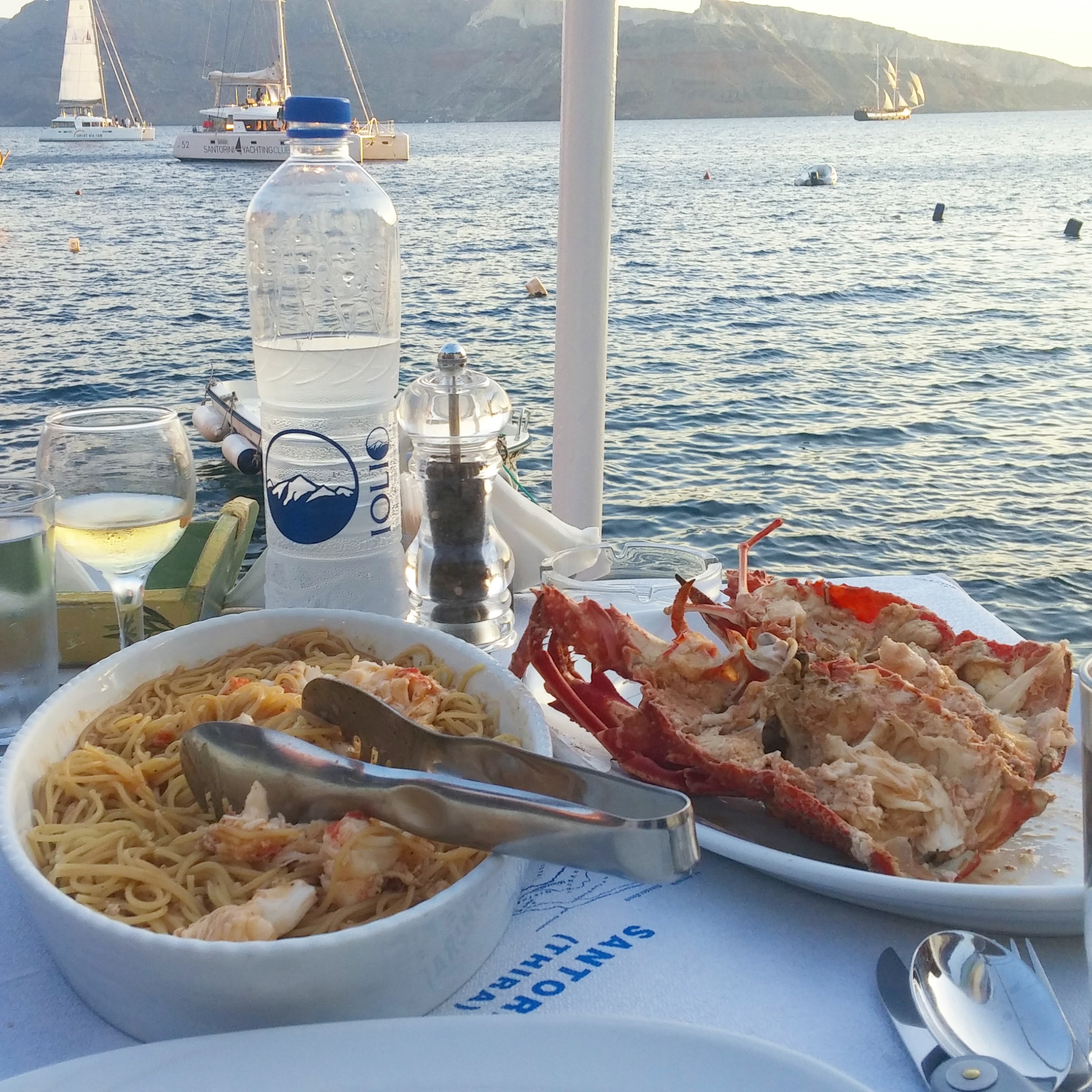 Lobster Spaghetti Special at Katina Taverna