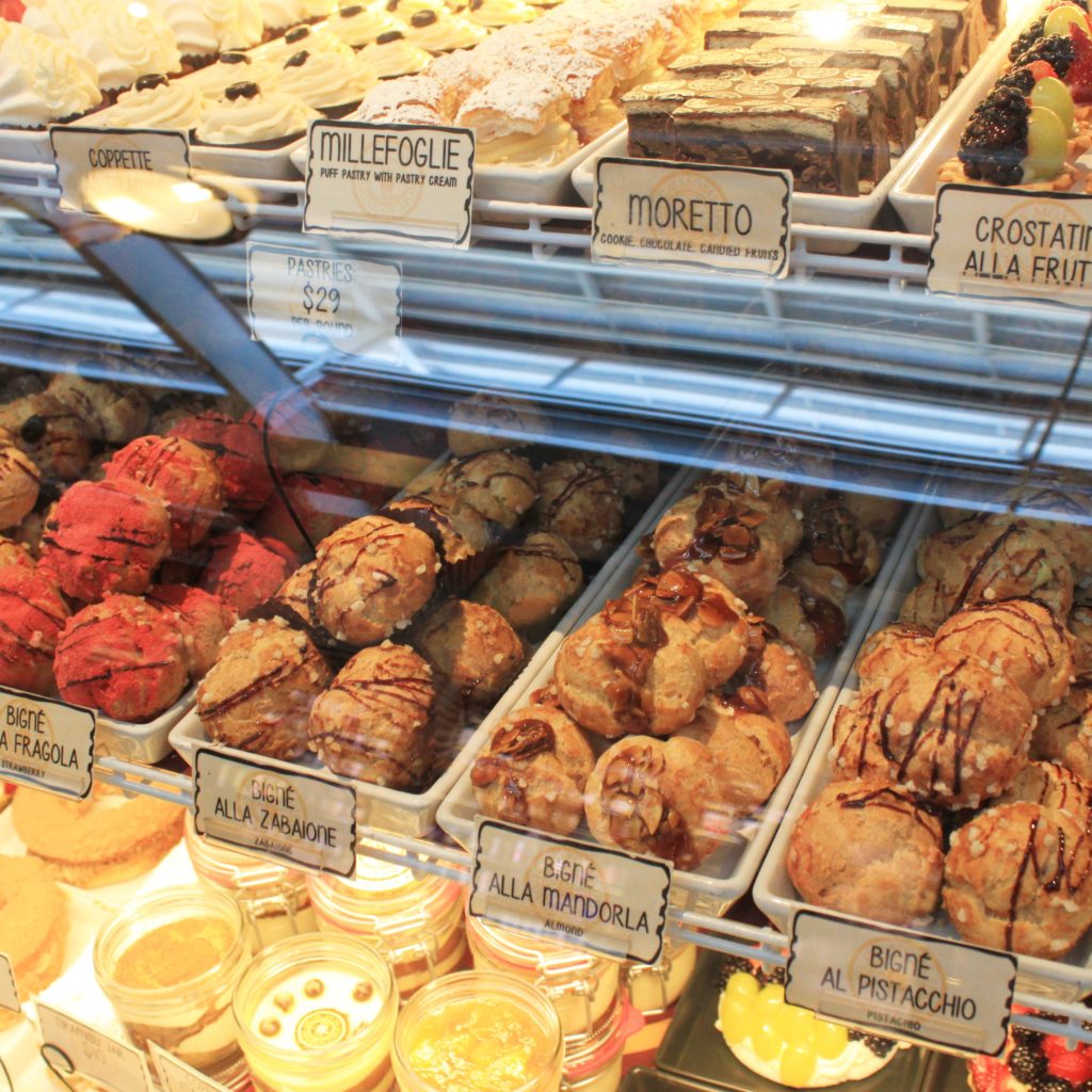 The display of Italian desserts that made me drool