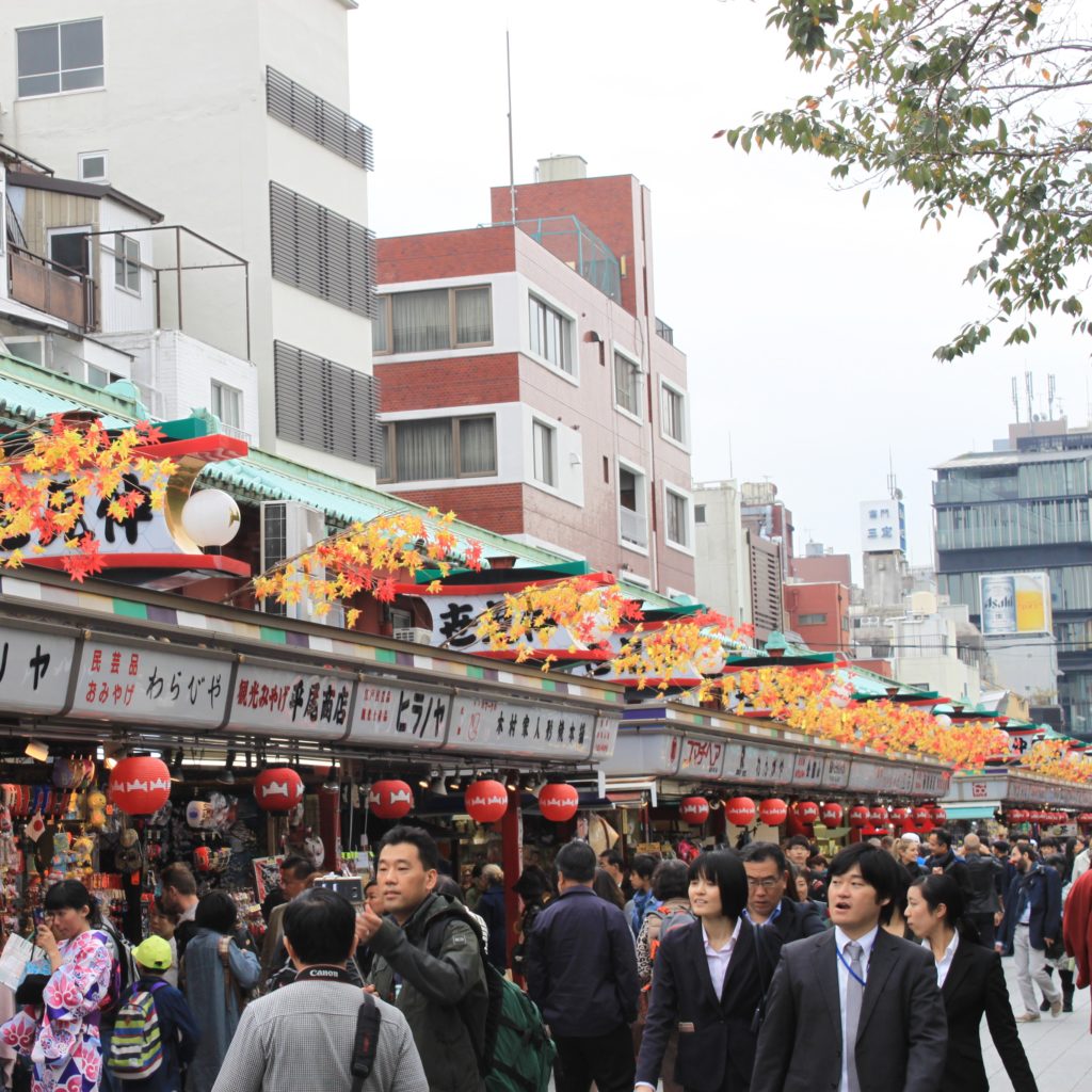 Shopping streets leading up to Senso-ji Temple