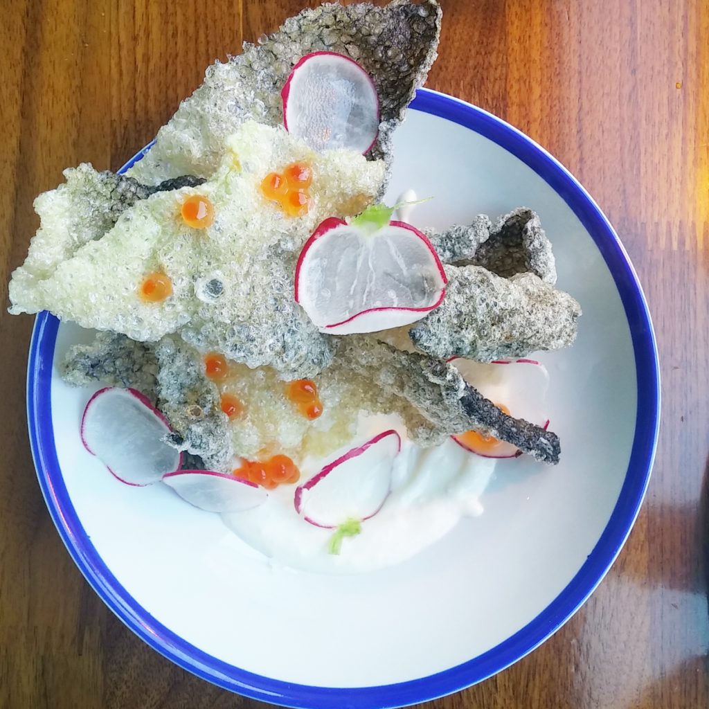 Fried fish skin 