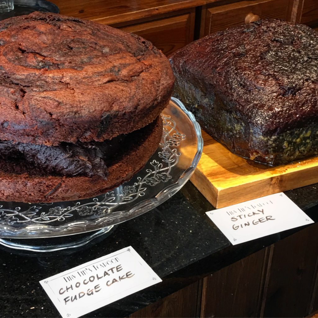 Chocolate cake at Tiny Tim's Teahouse