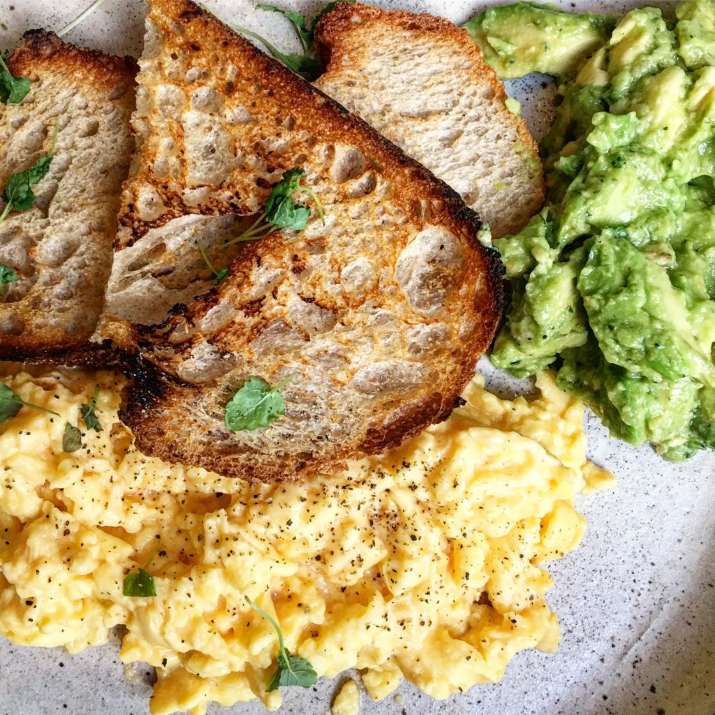 Scrambled Eggs and Avocado at the Farm Girl Cafe