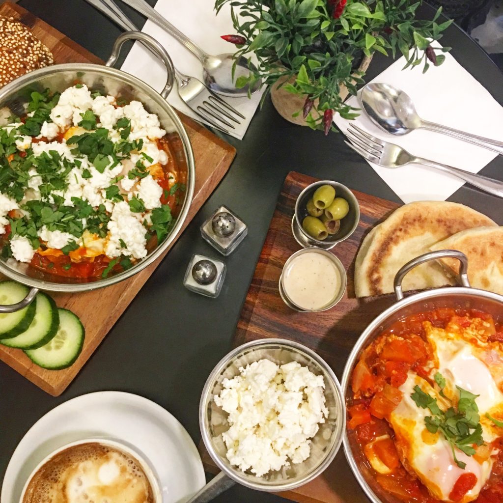 Balkan breakfast at Cafe Loren in Camden