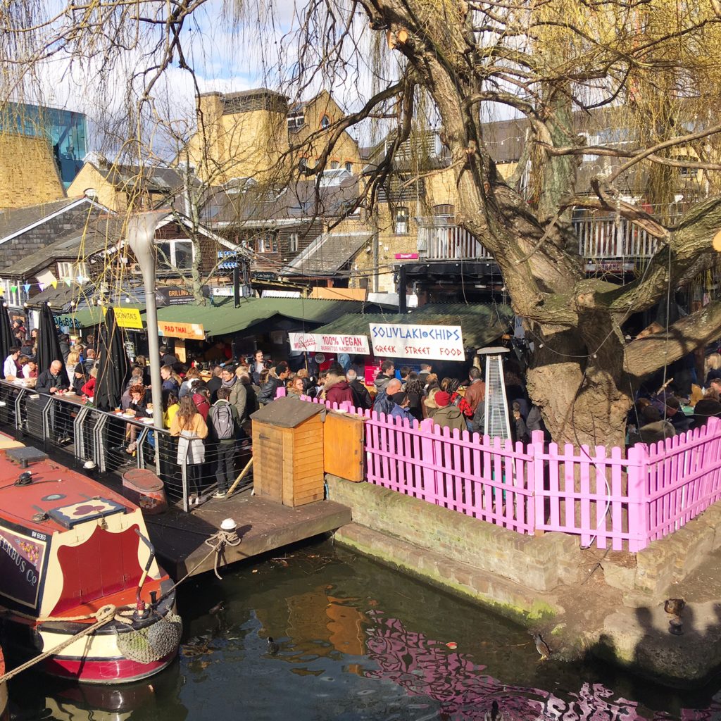 Camden Market alongside the canal
