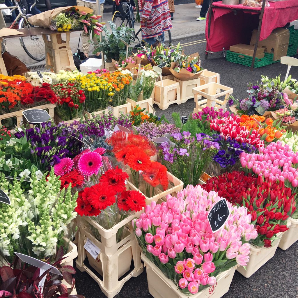 Flowers from the Broadway Market in Hackney