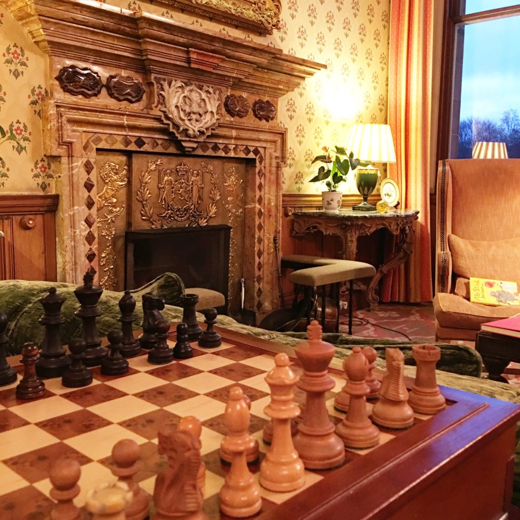 Playing chess at the Inverlochy Castle