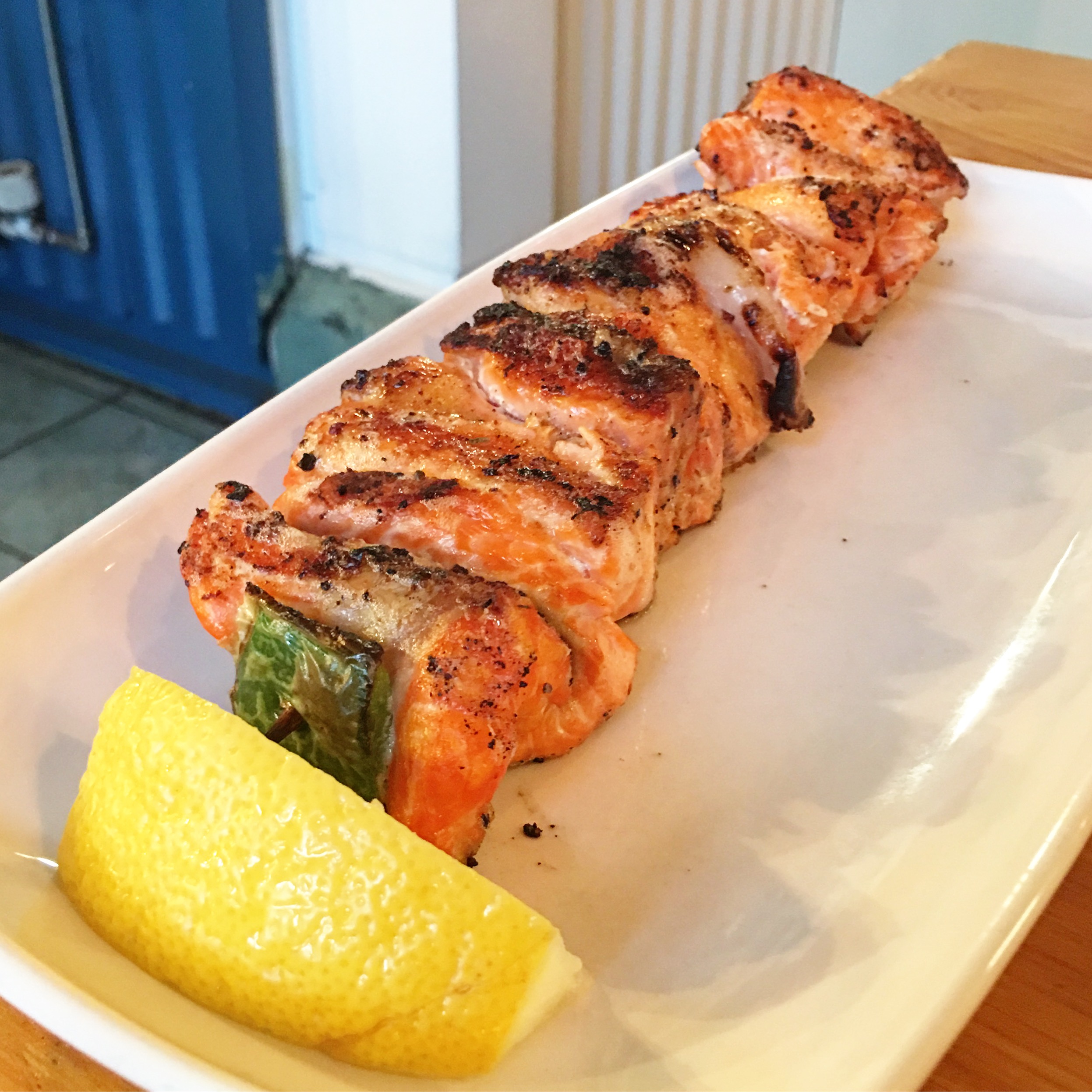 The Sea Baron salmon skewer