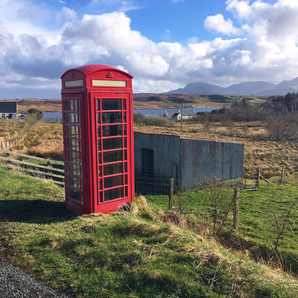 Phone booth on the Isle of Skye