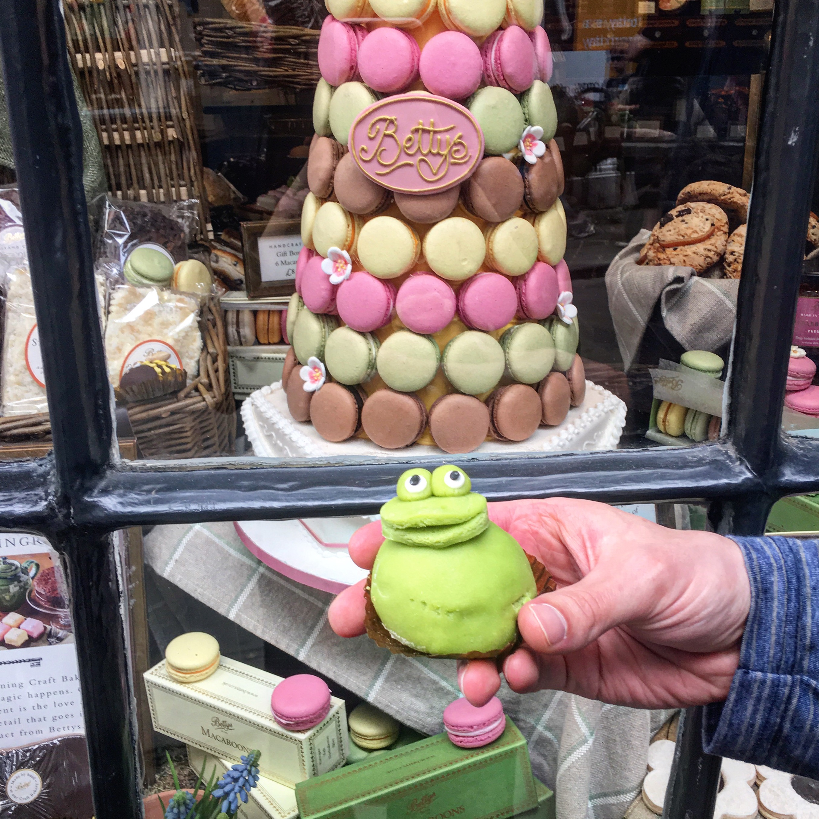 Marzipan frog at Betty's