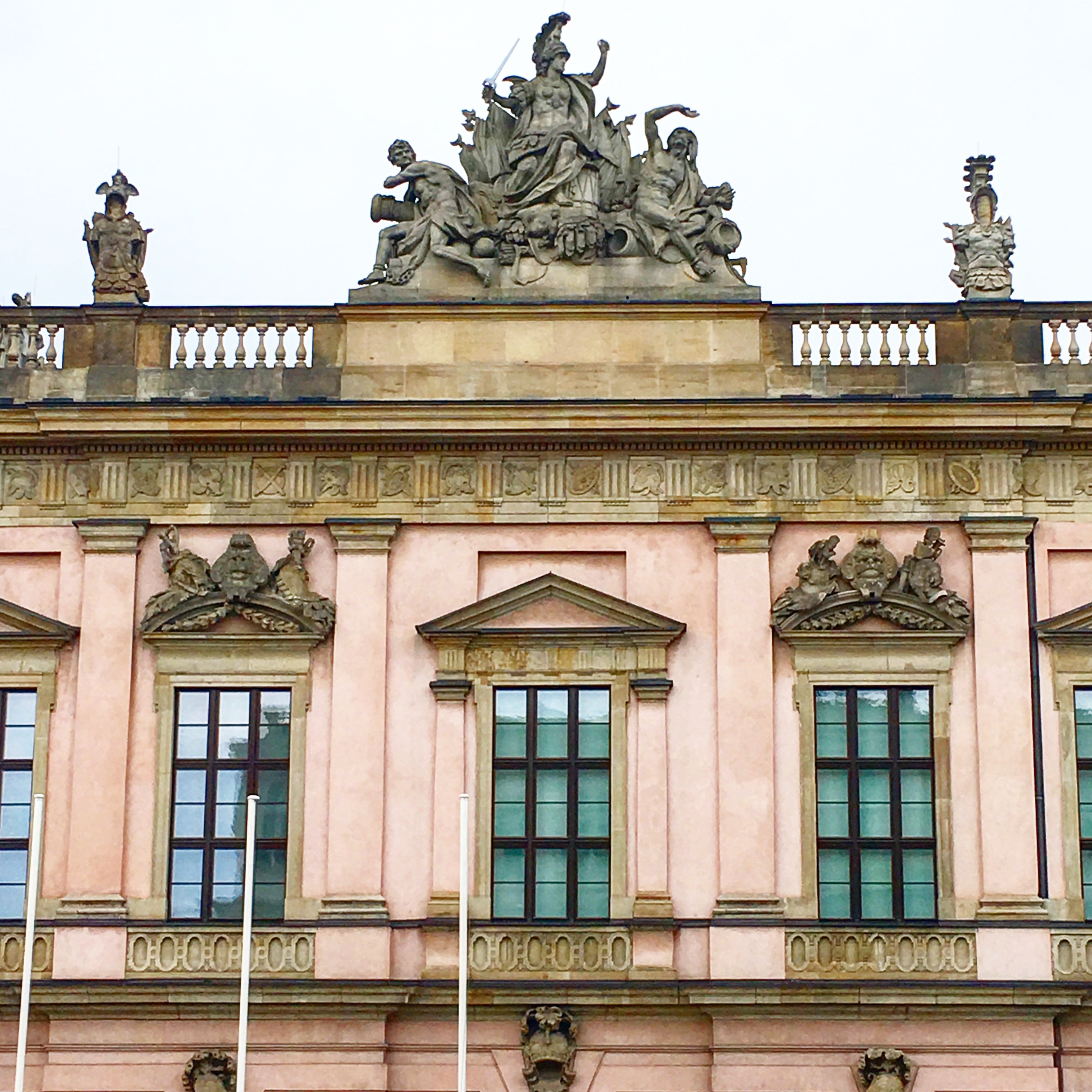 Pink buildings in Berlin Germany