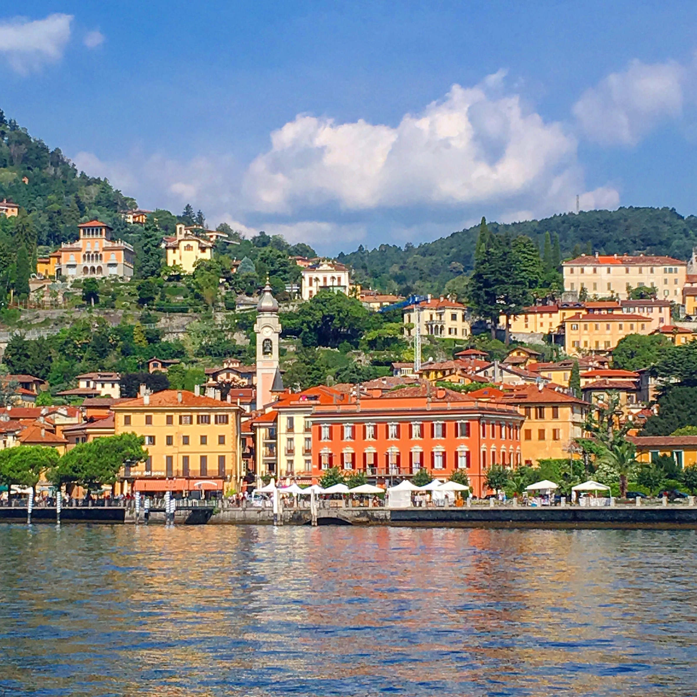 Views of Menaggio from the ferry