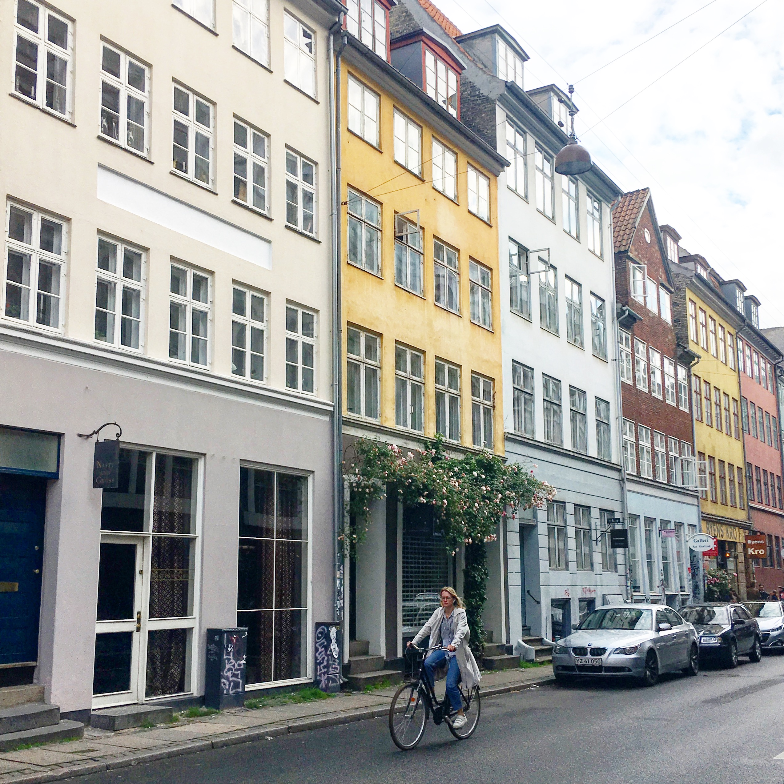 Rows of colorful buildings in Copenhagen