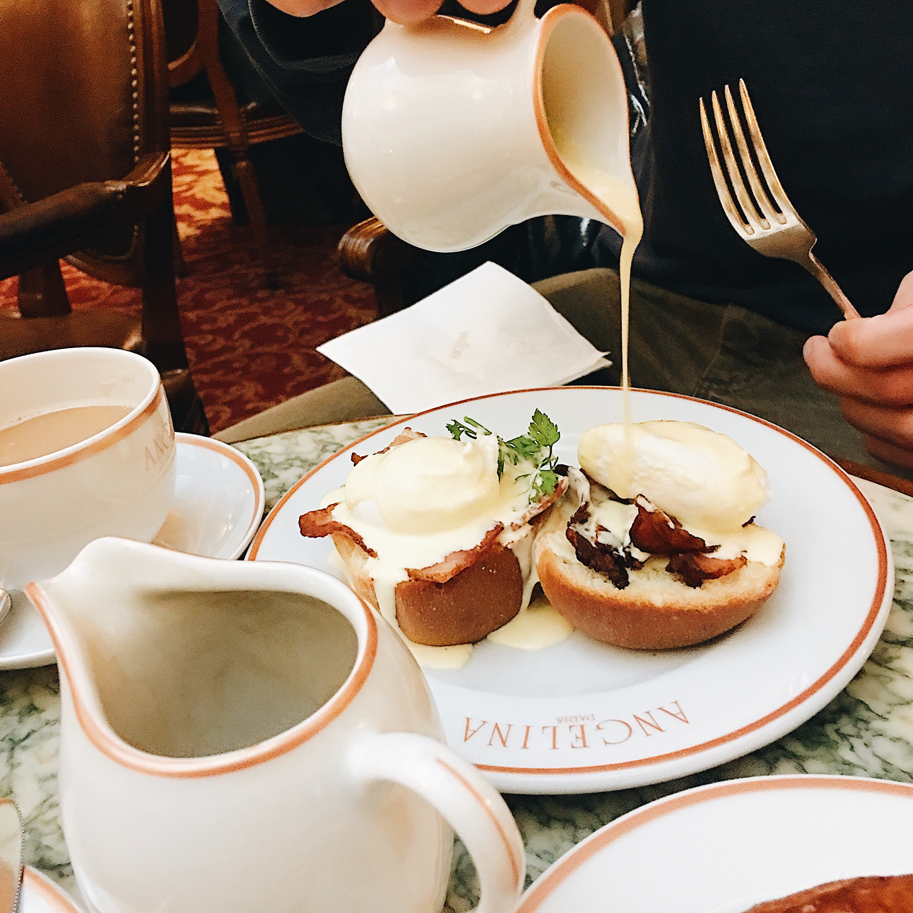 Eggs Benedict at Angelina Paris