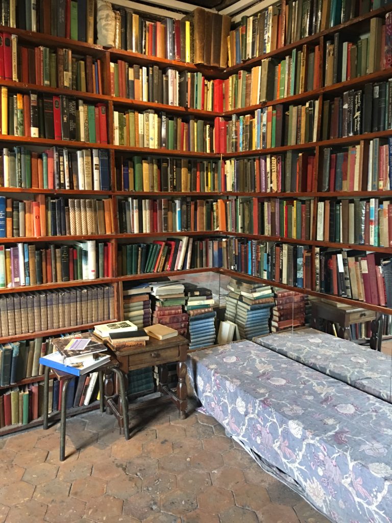 Books and beds at Shakespeare and Company in Paris