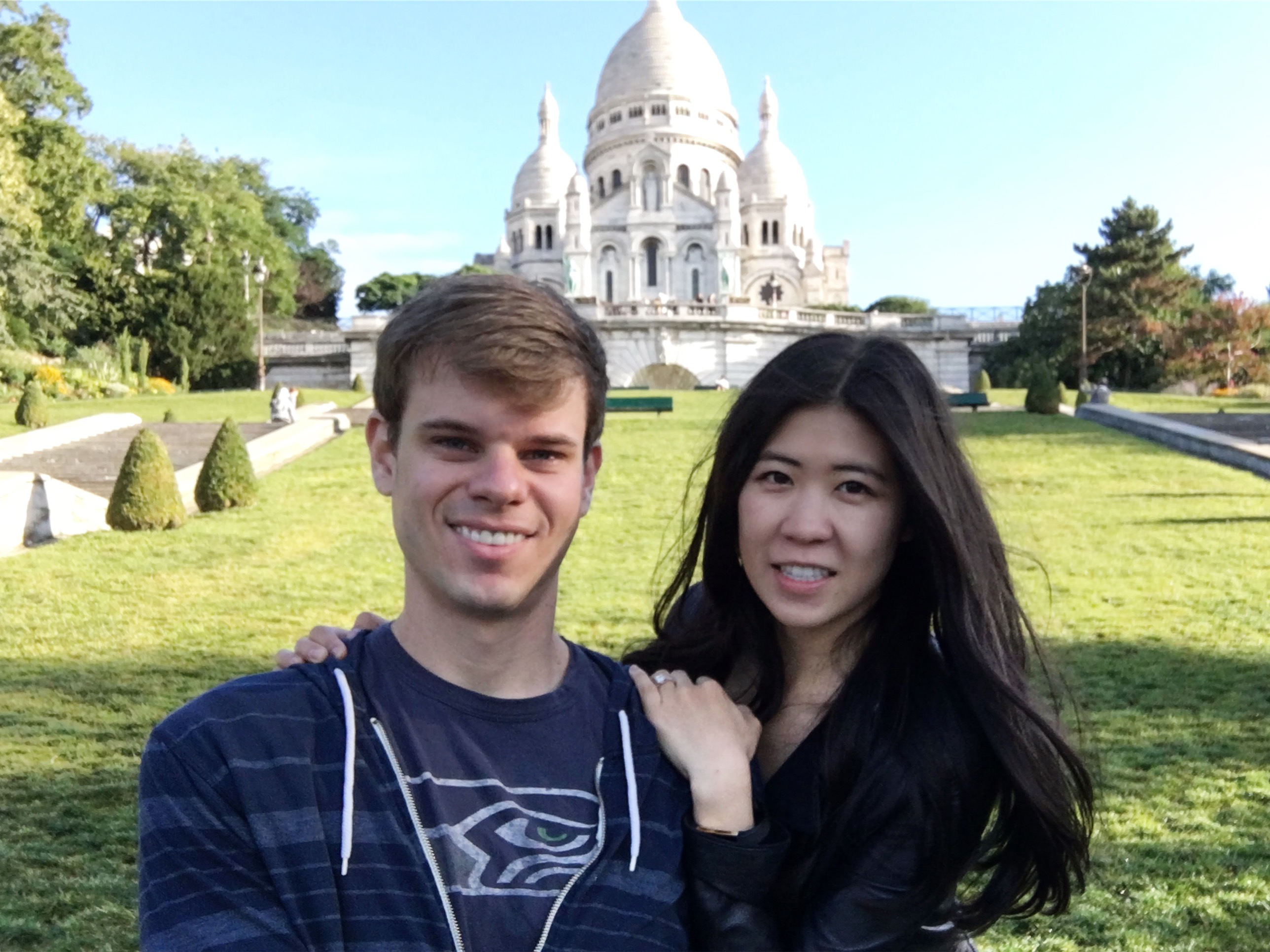 Selfie at Sacre Coeur in Paris