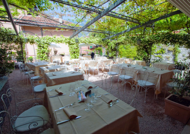 Dining terrace at Ristorante Bilacus