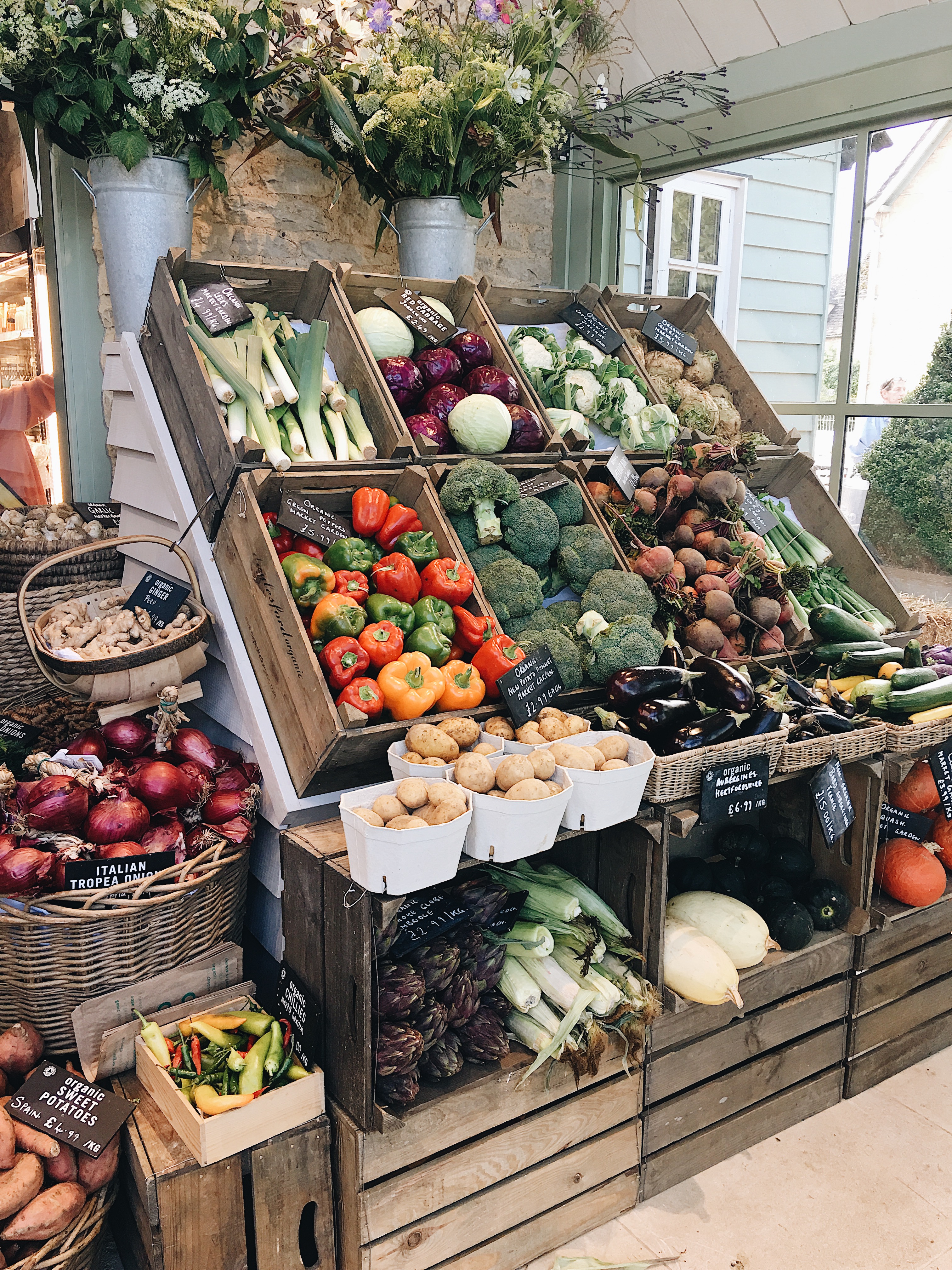 Organic produce at Daylesford Organic Farm