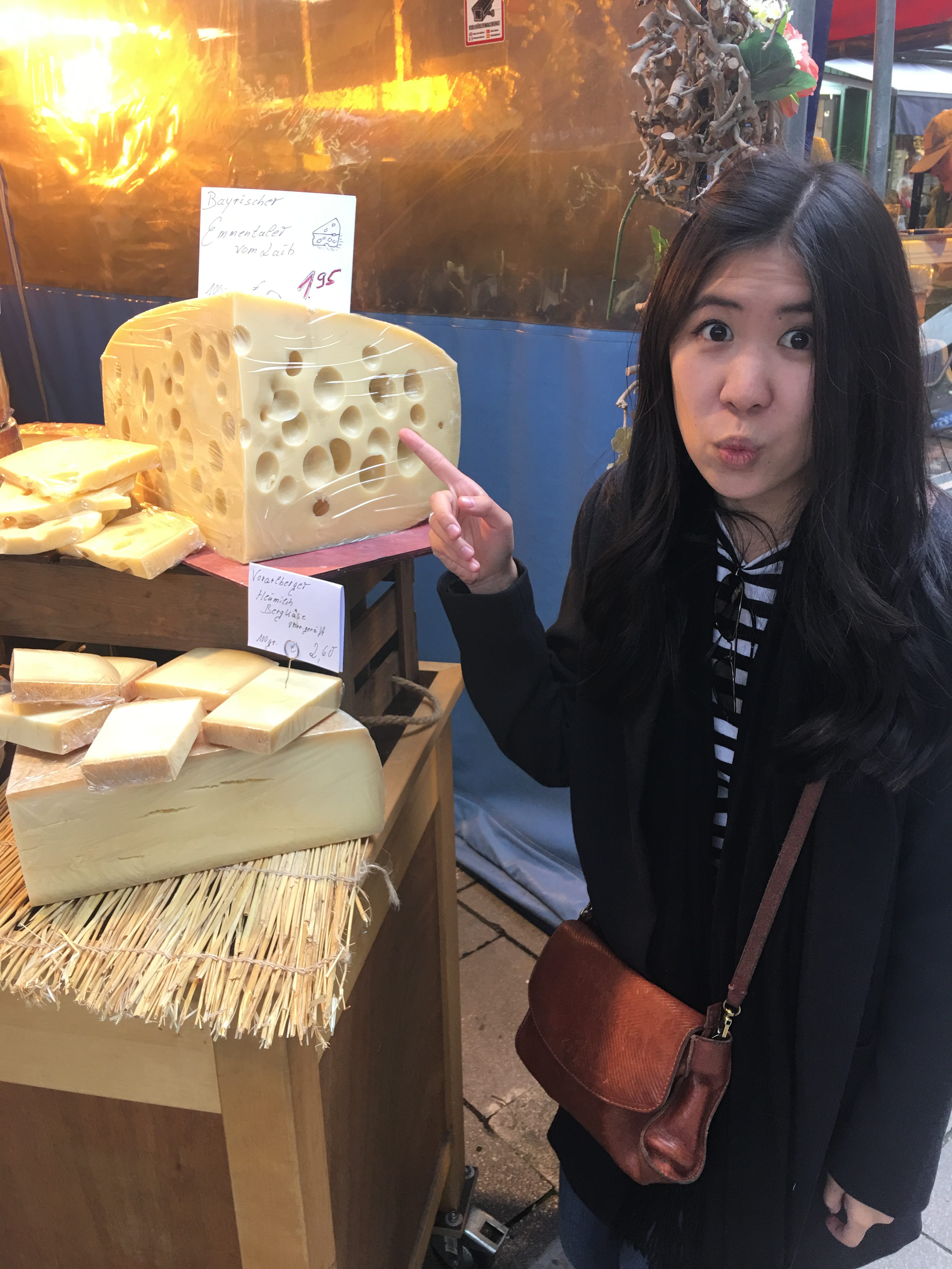 Cheese stand at Munich market