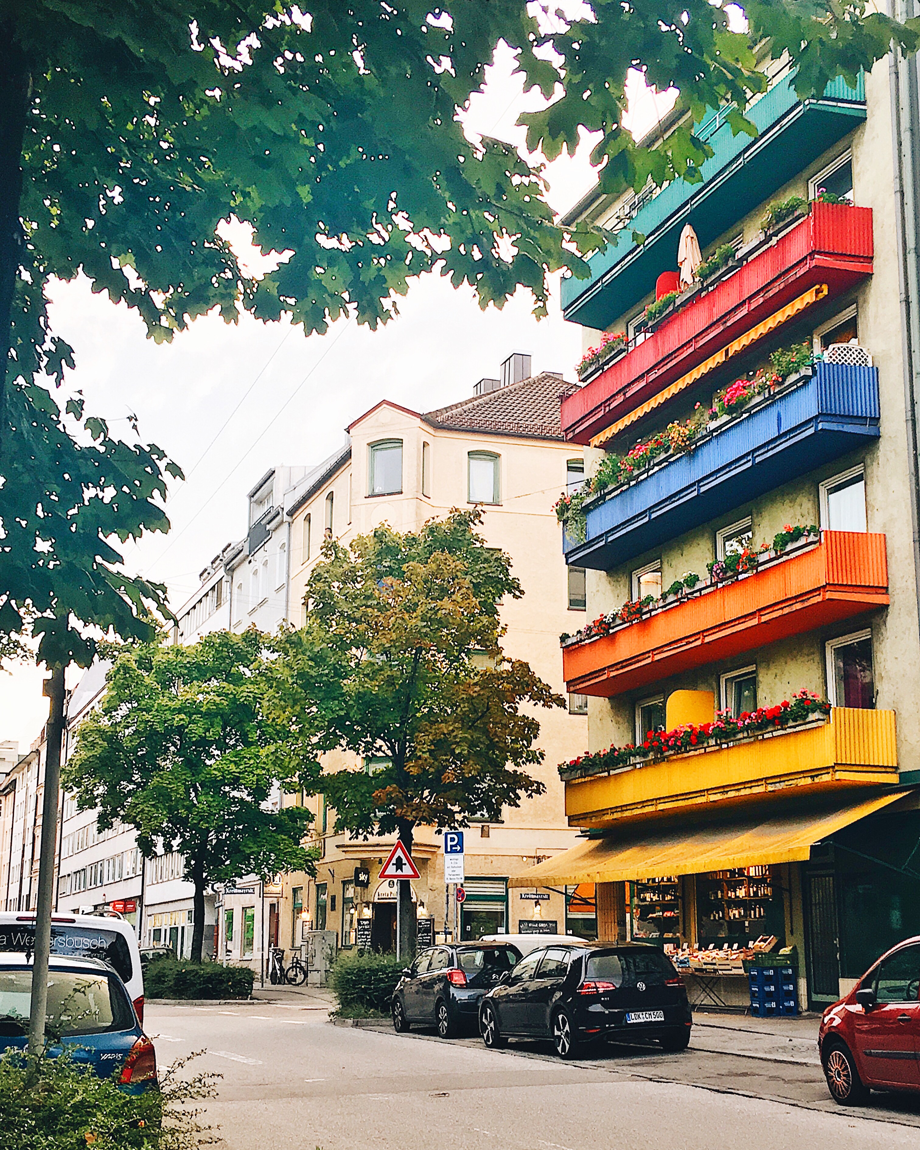 Colorful buildings in Munich