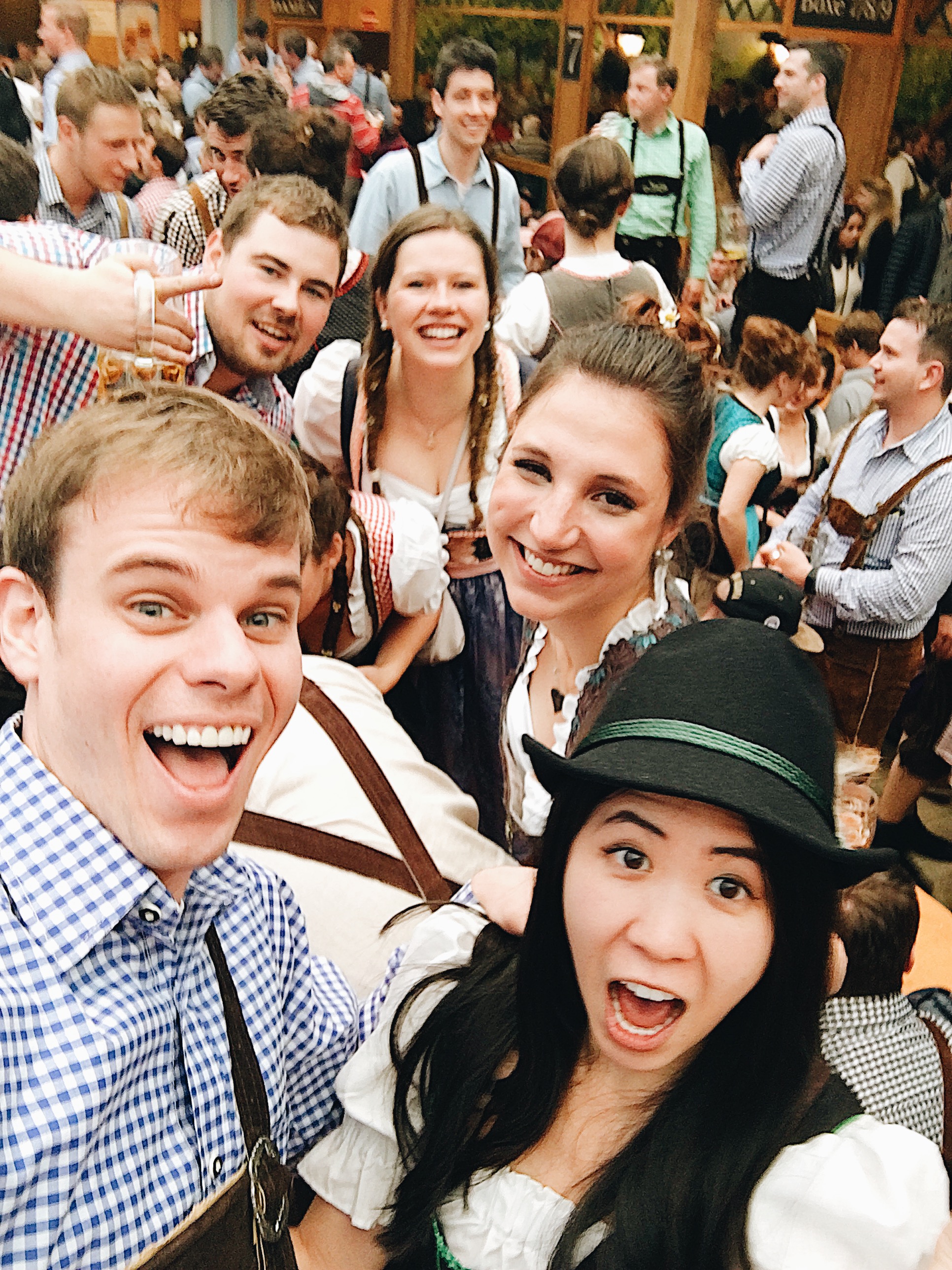 Selfie with strangers at Oktoberfest