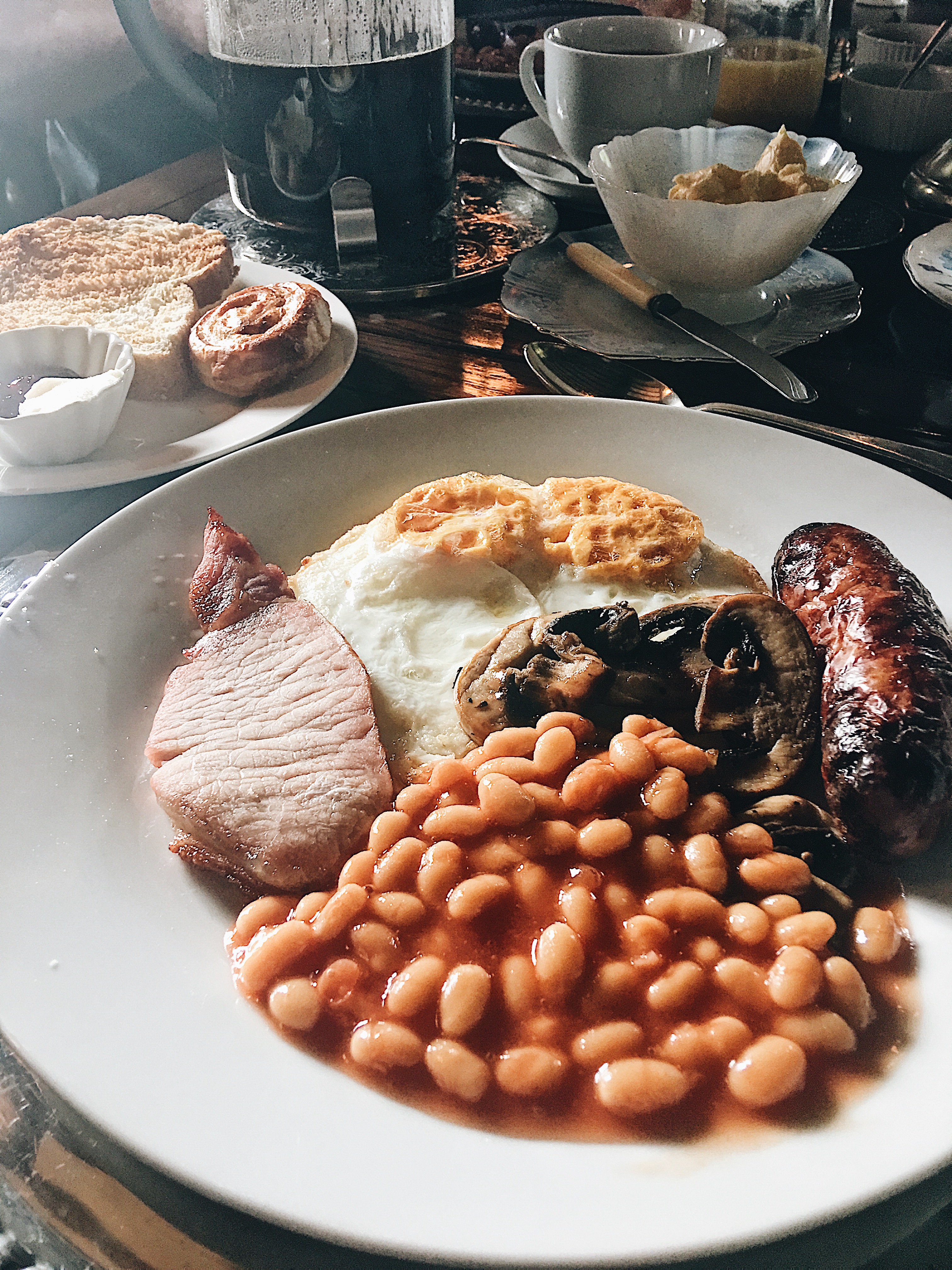 Full english breakfast at Brayne Court