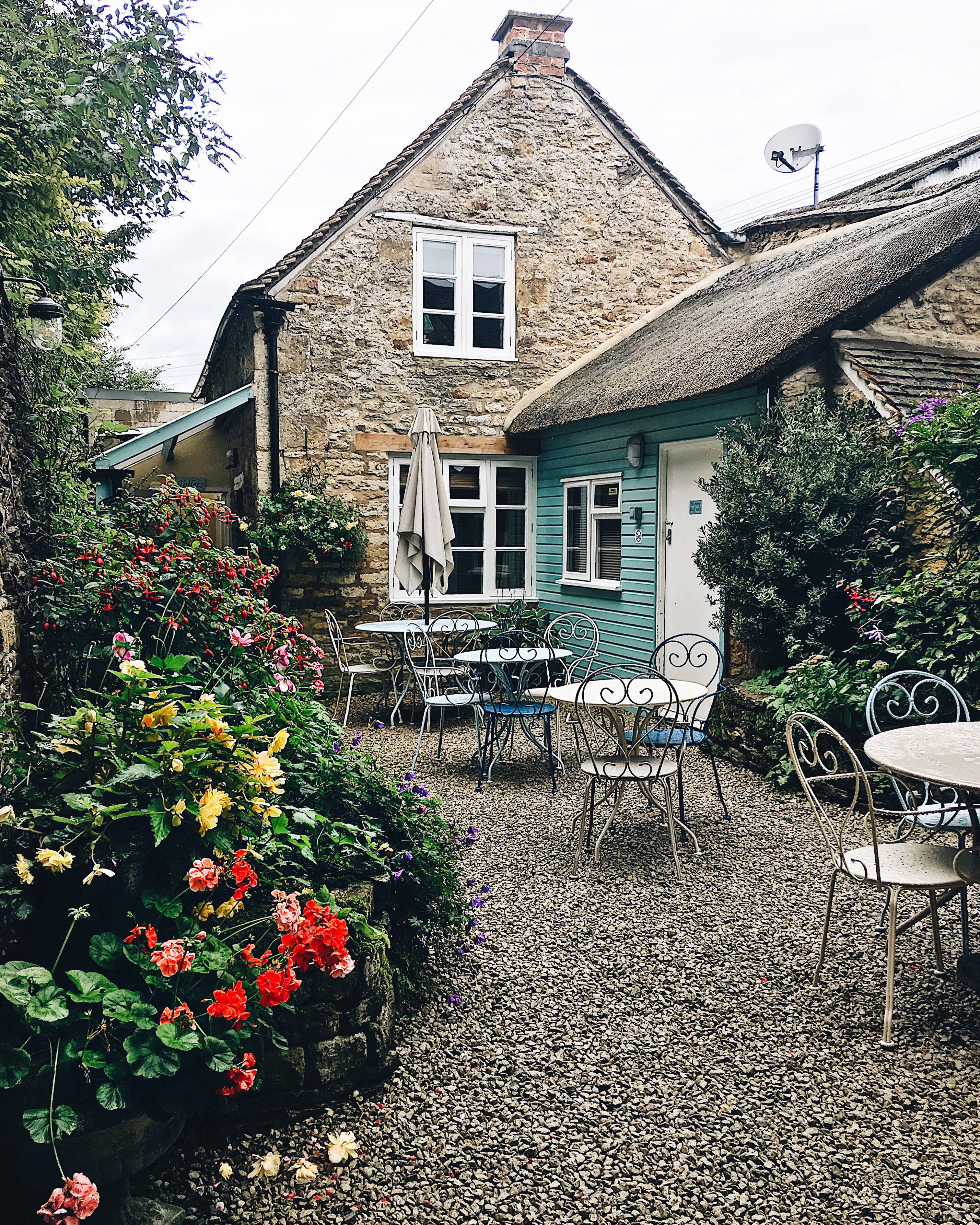 Lucy's tea room garden in Stow-on-the-Wold