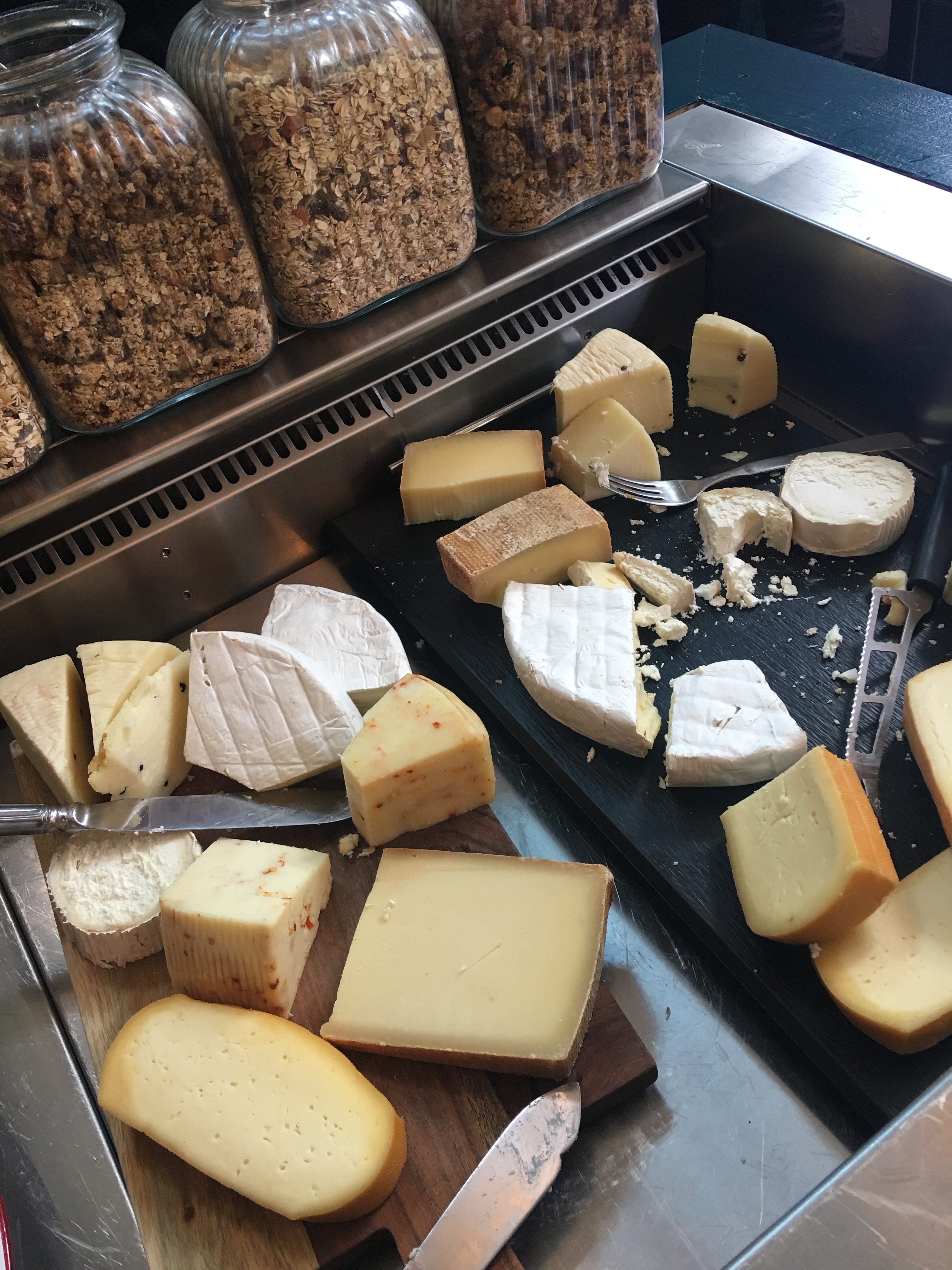 Cheese assortment at La Fabrique en Ville