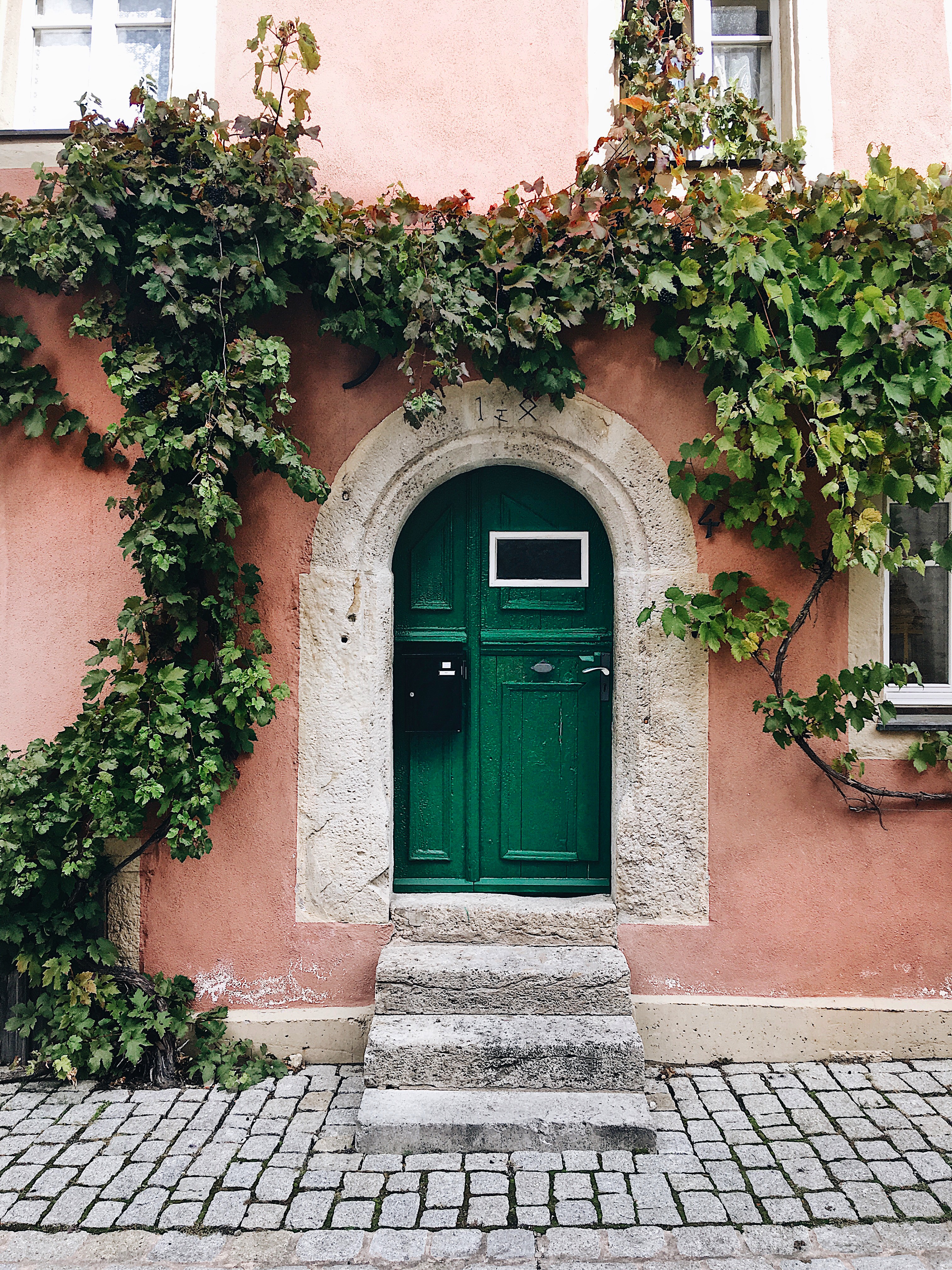 Cutest pink door in Rothenburg