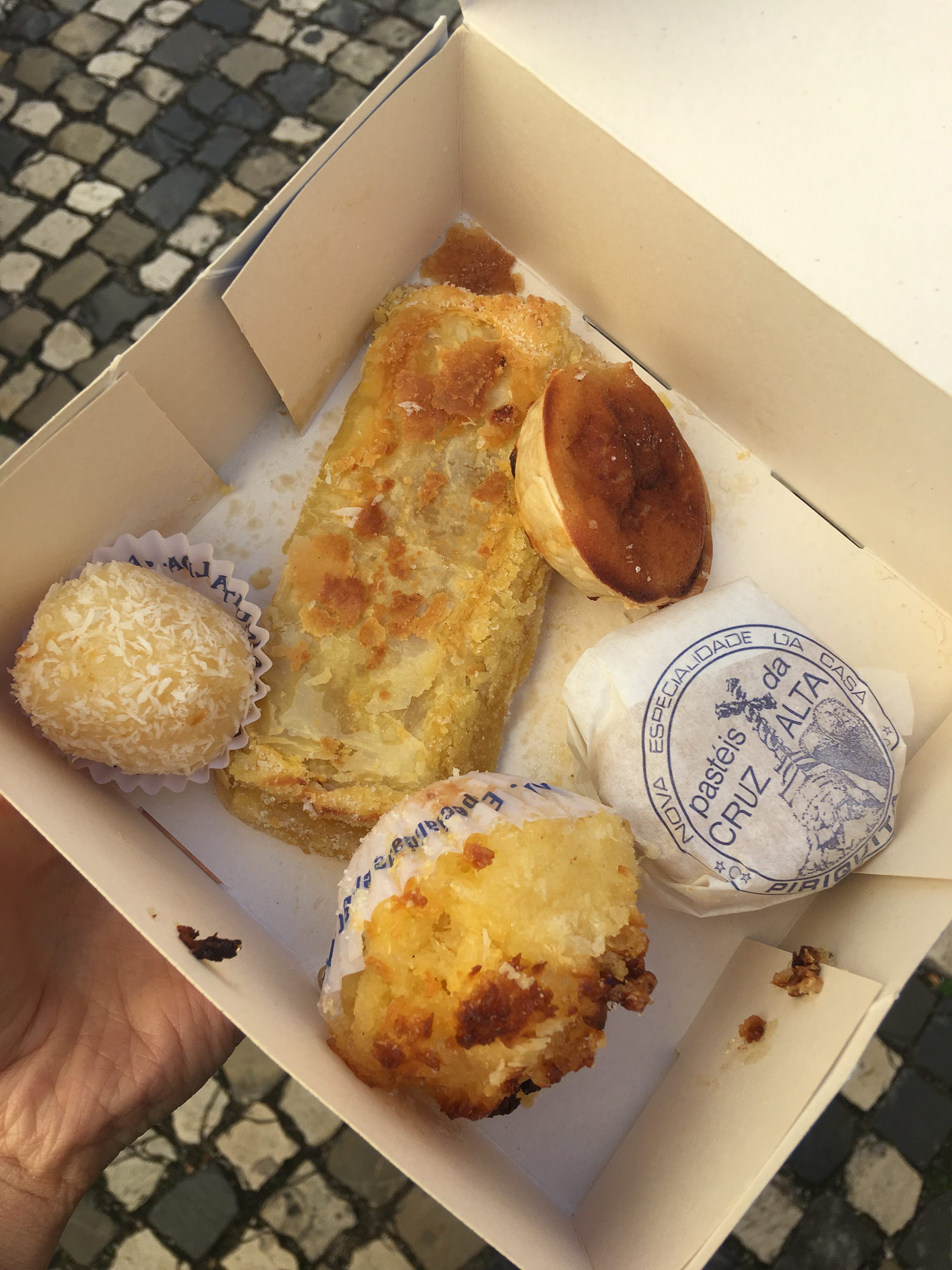 Box of baked goods from Piriquita