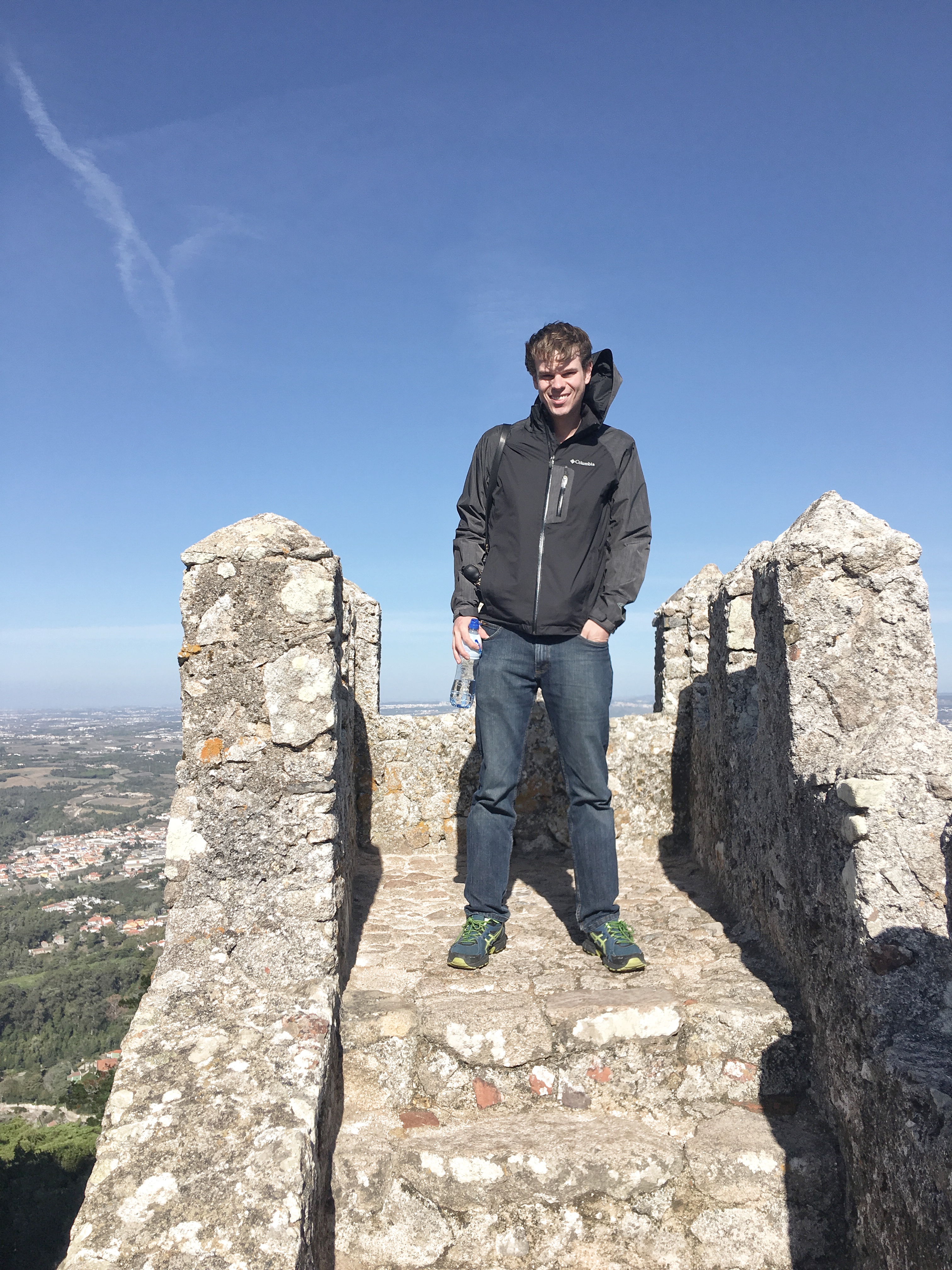 Standing on lookout tower Moorish Castle