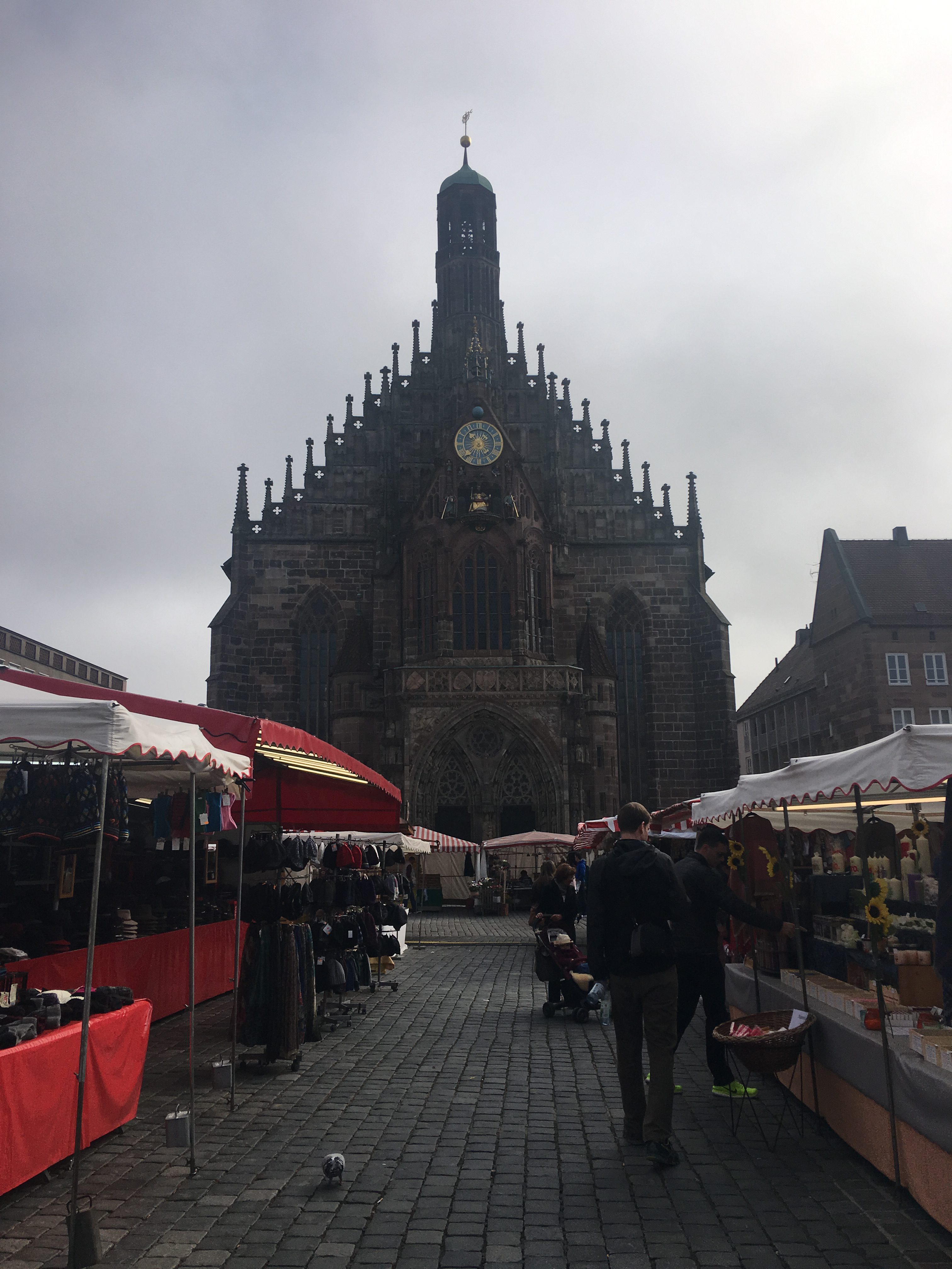Hauptmarkt and Nuremberg cathedral