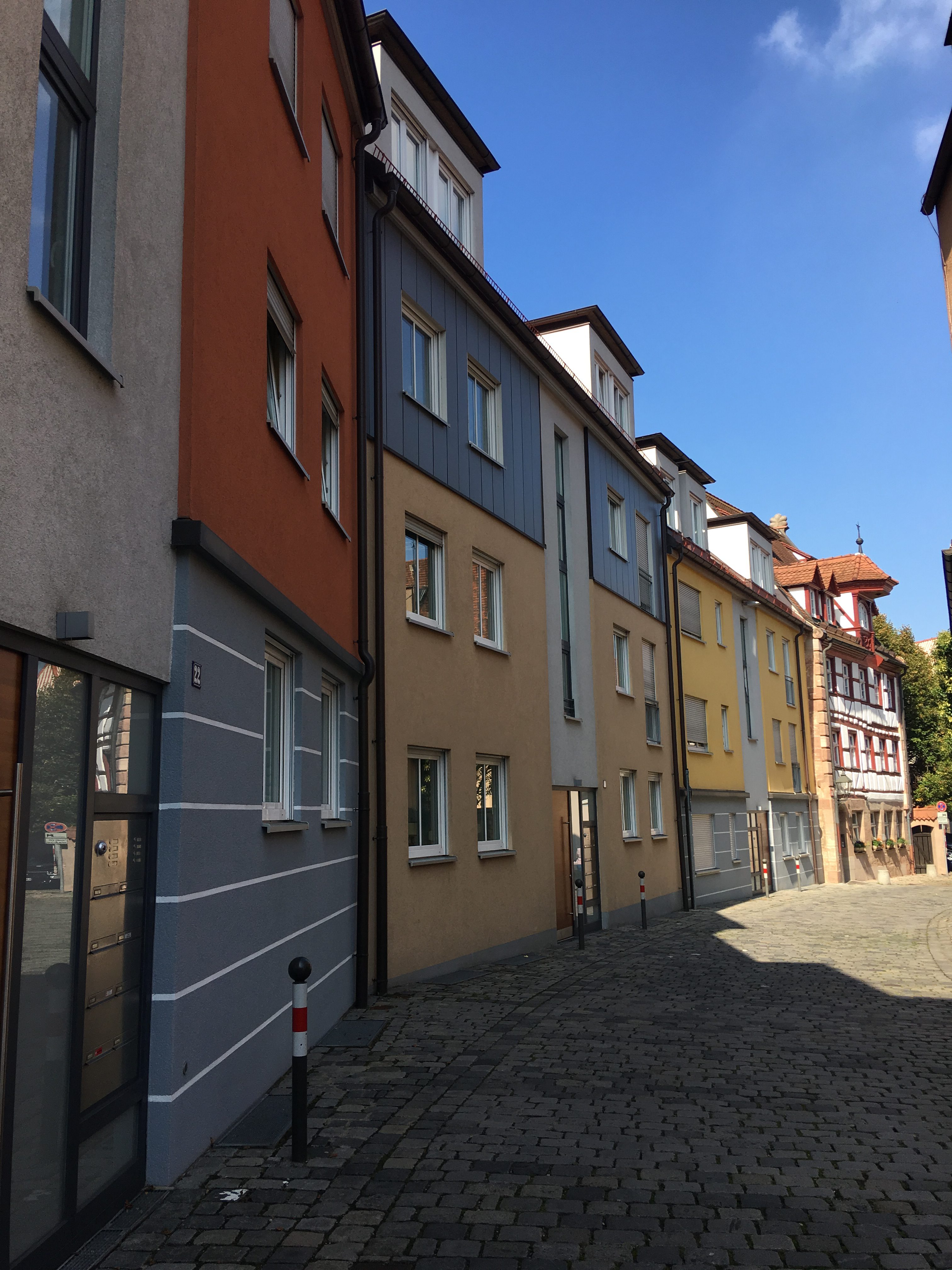 Colorful buildings in Nuremberg