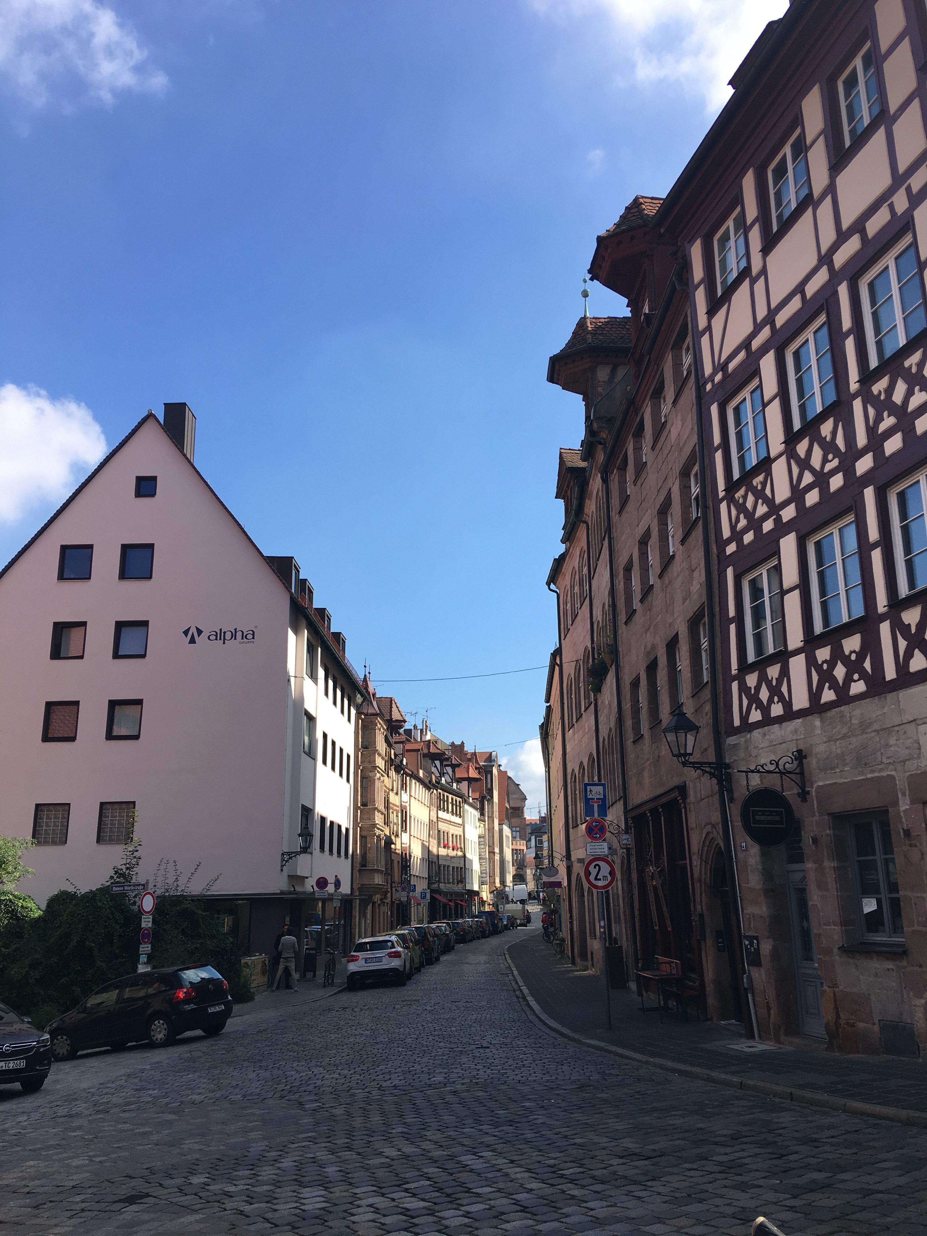 Half timbered buildings in Nuremberg
