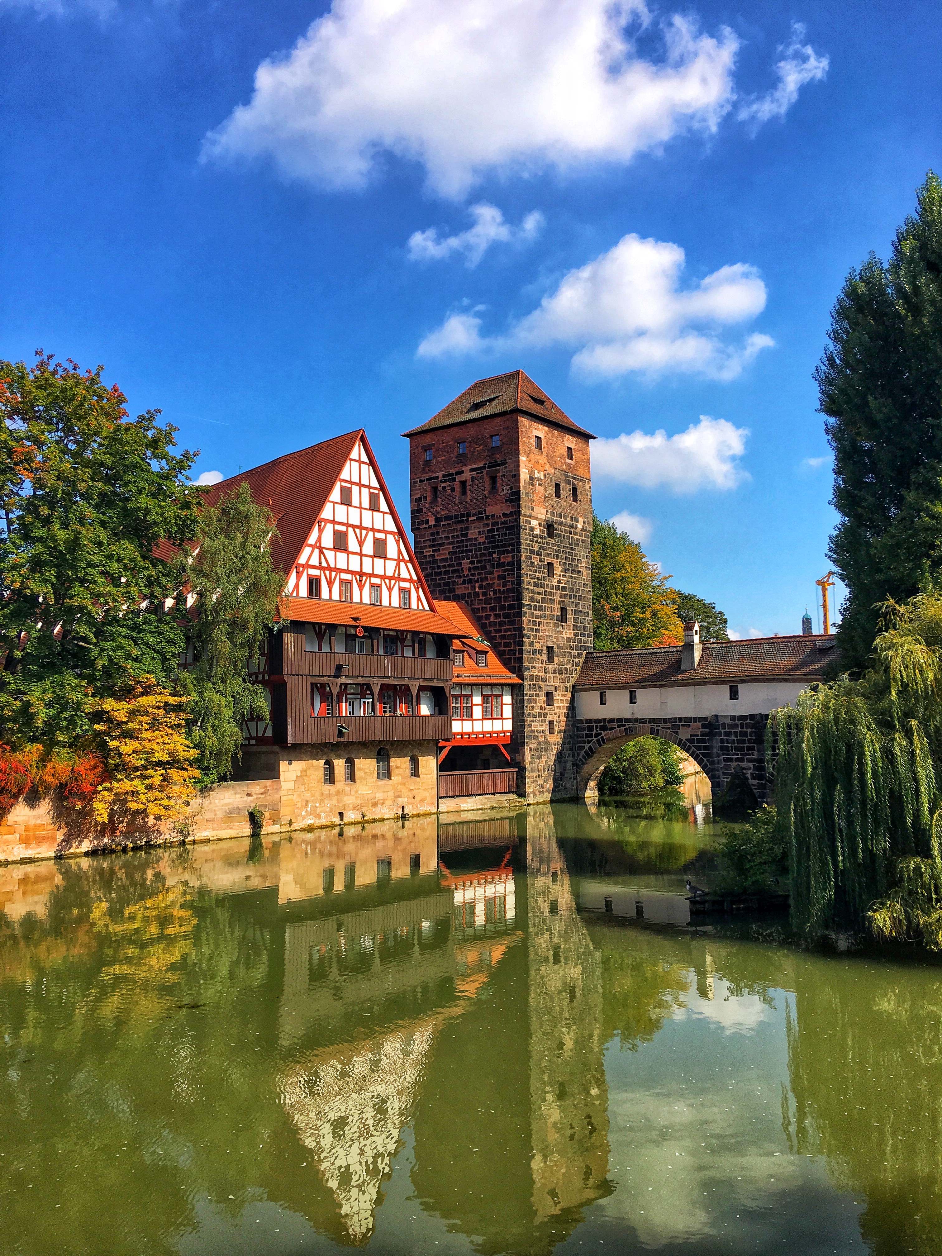 Half timbered buildings in Nuremberg Germany