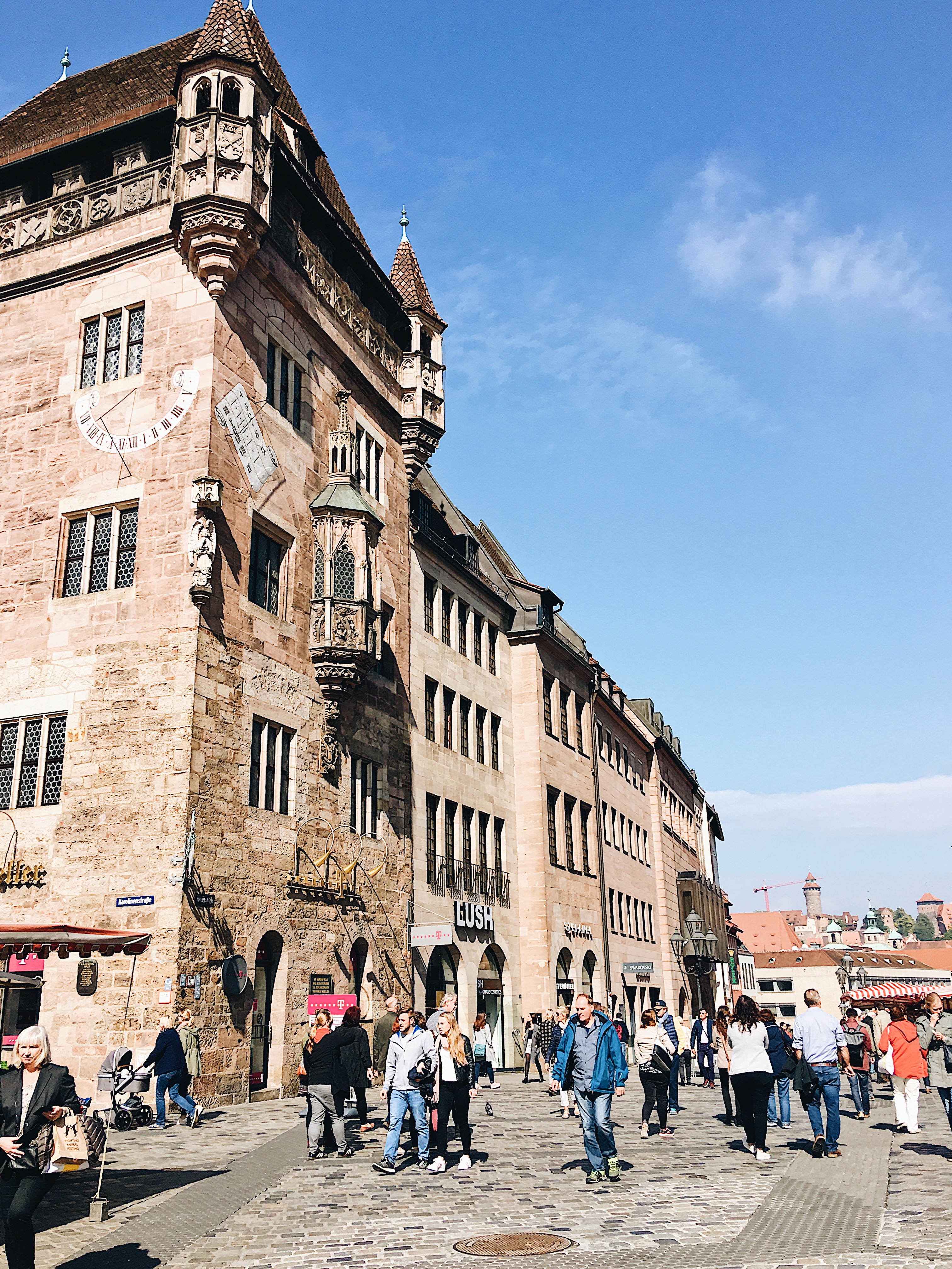 Tourist walk in Nuremberg