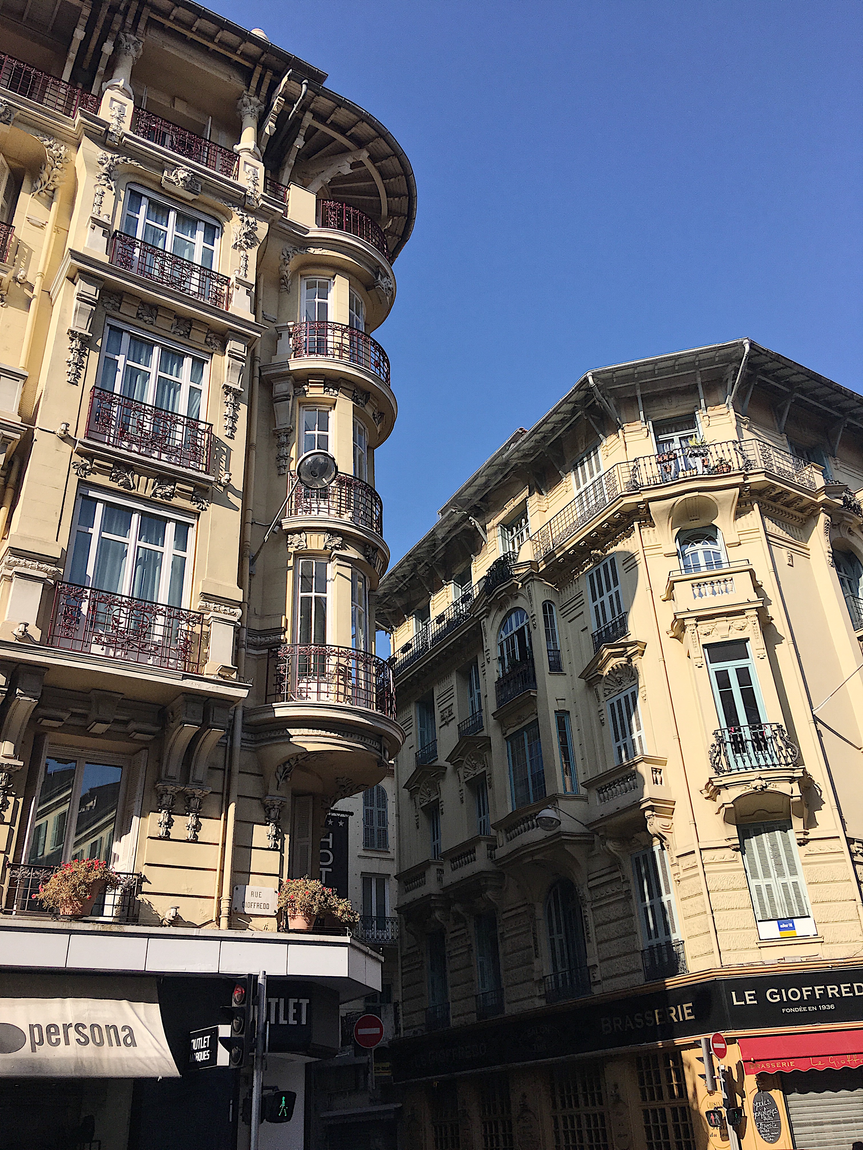 Colorful balconies in Nice