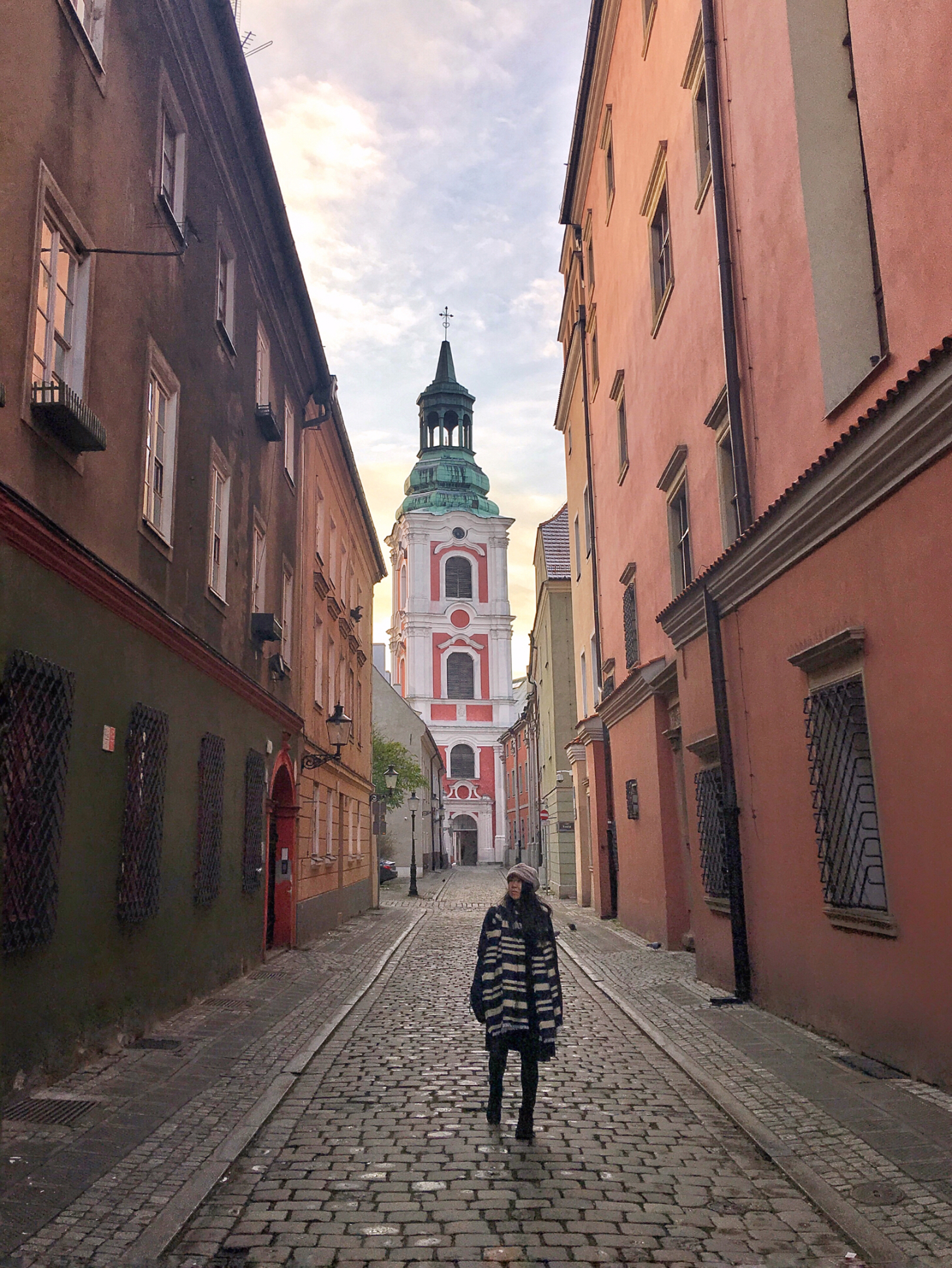 Pink architecture in Poznan 