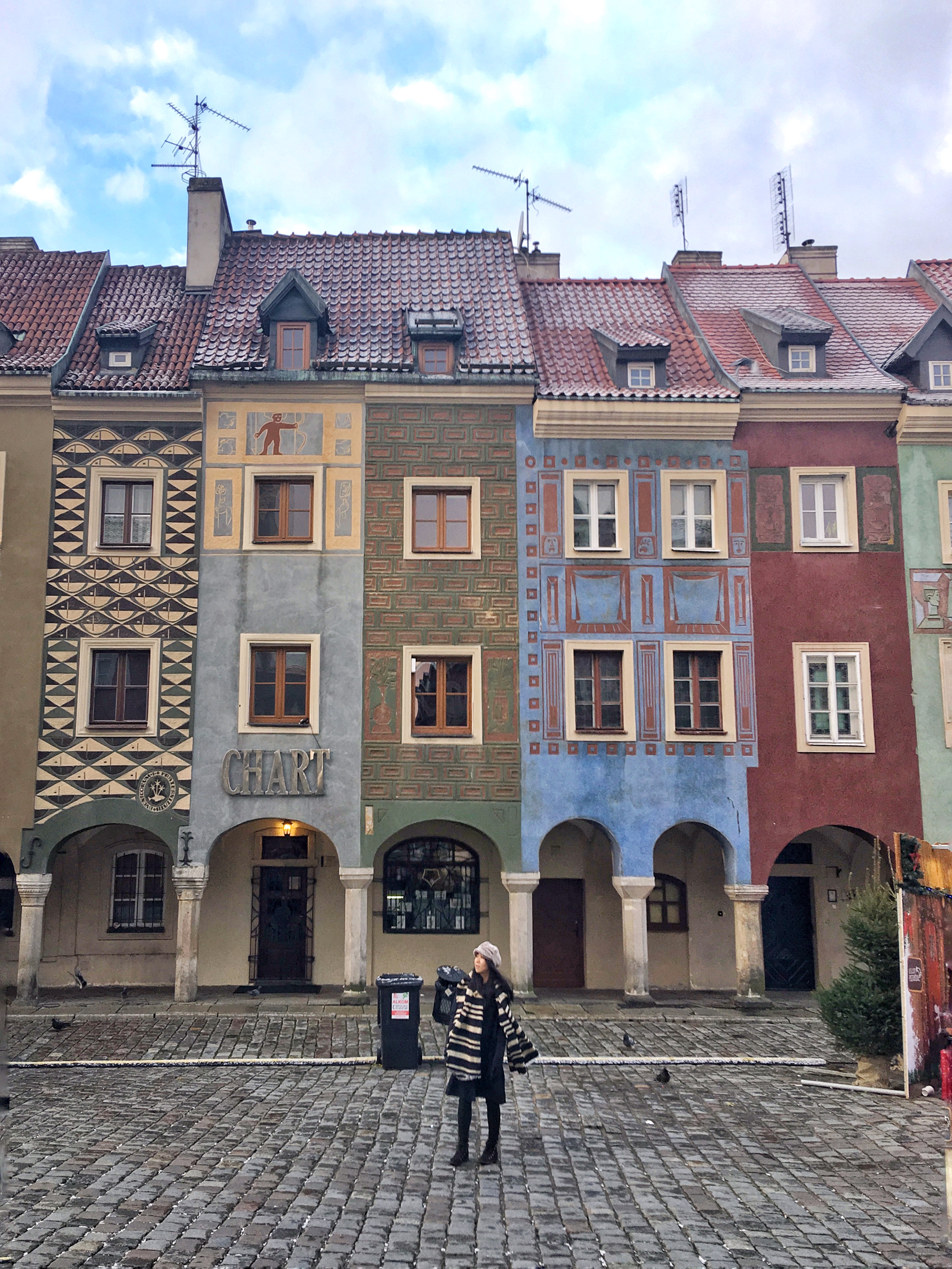 Colorful merchant houses in Poznan