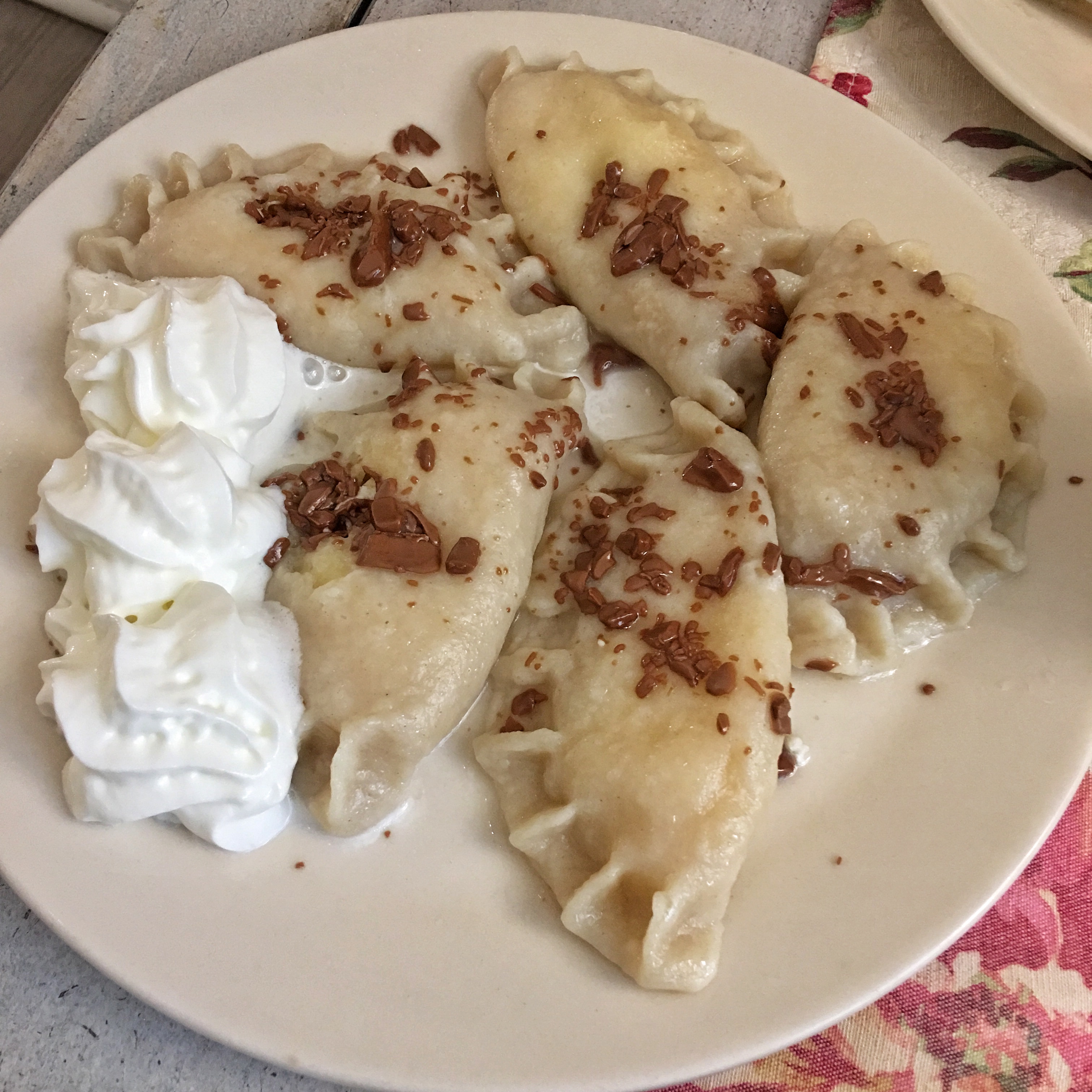 Dessert pierogies in Poznan