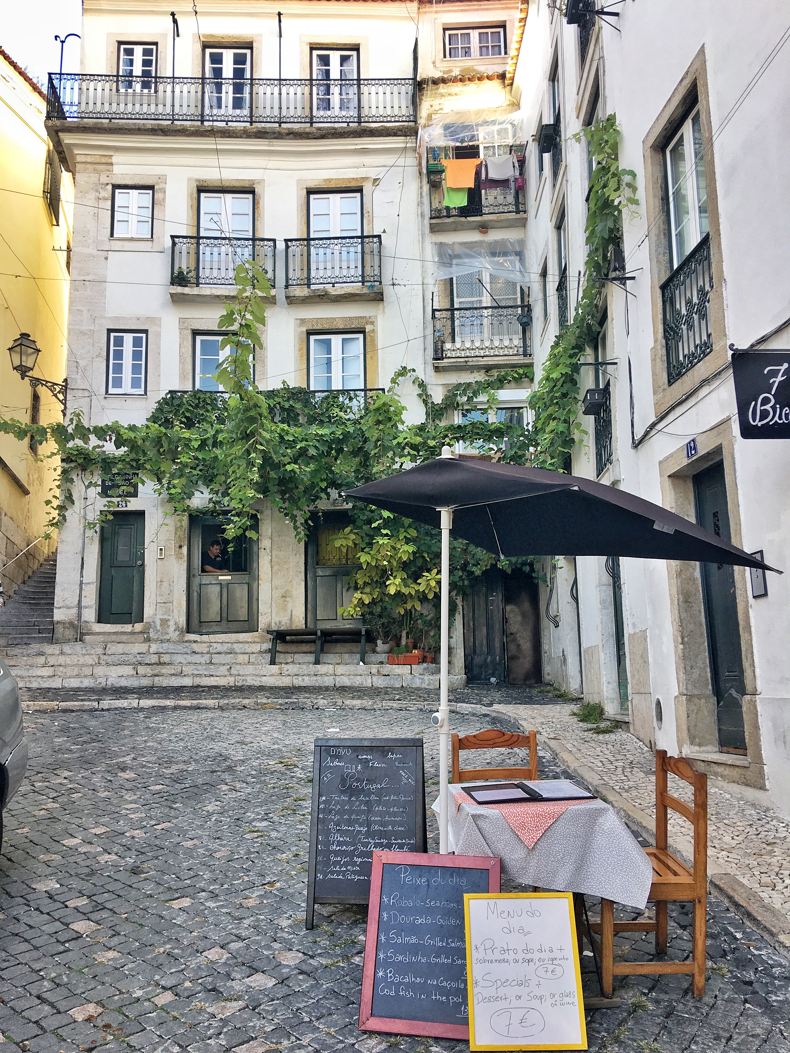 Restaurants in Alfama district in Lisbon