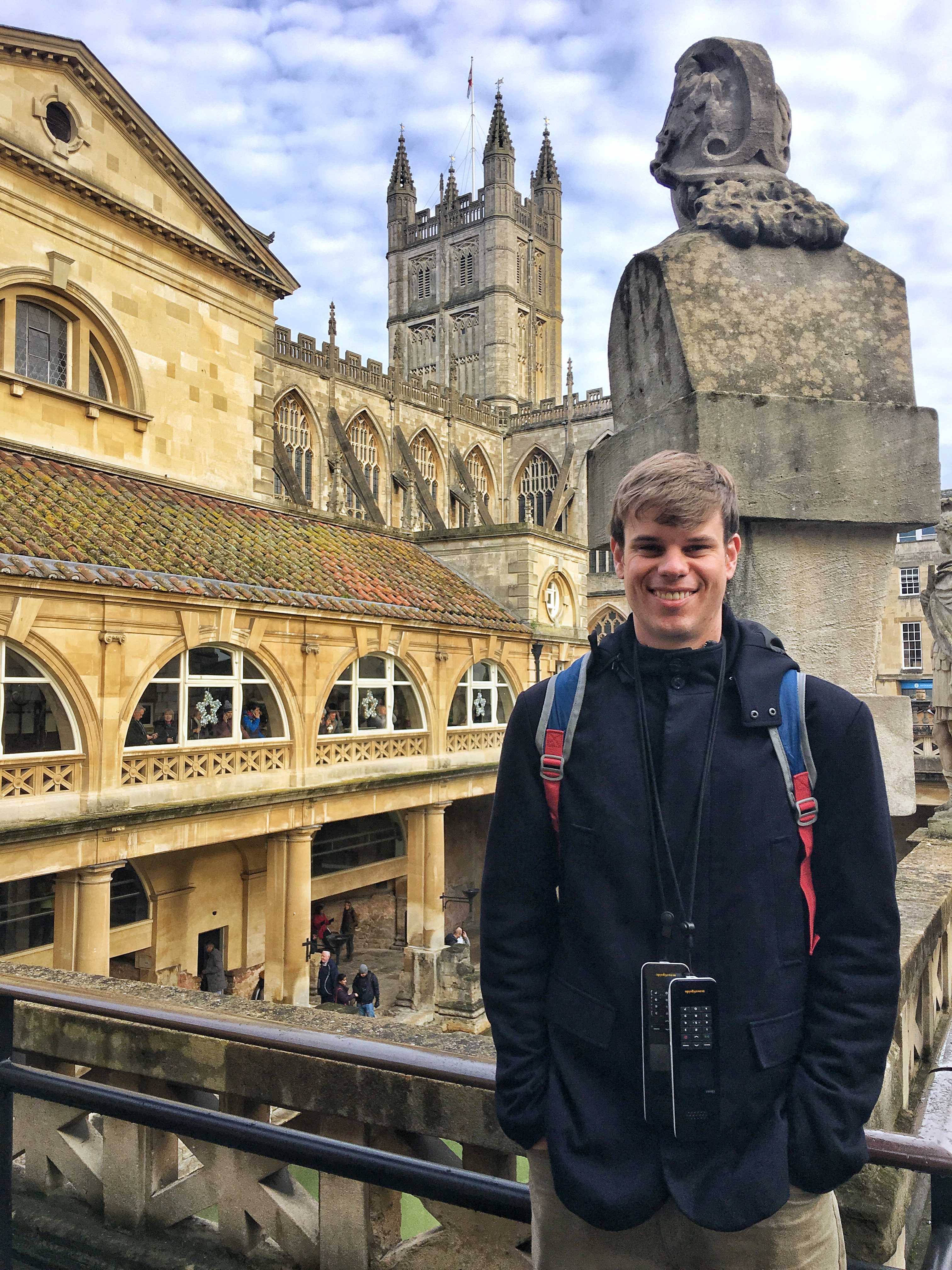 Kevin at the Ancient Roman Baths in Bath England