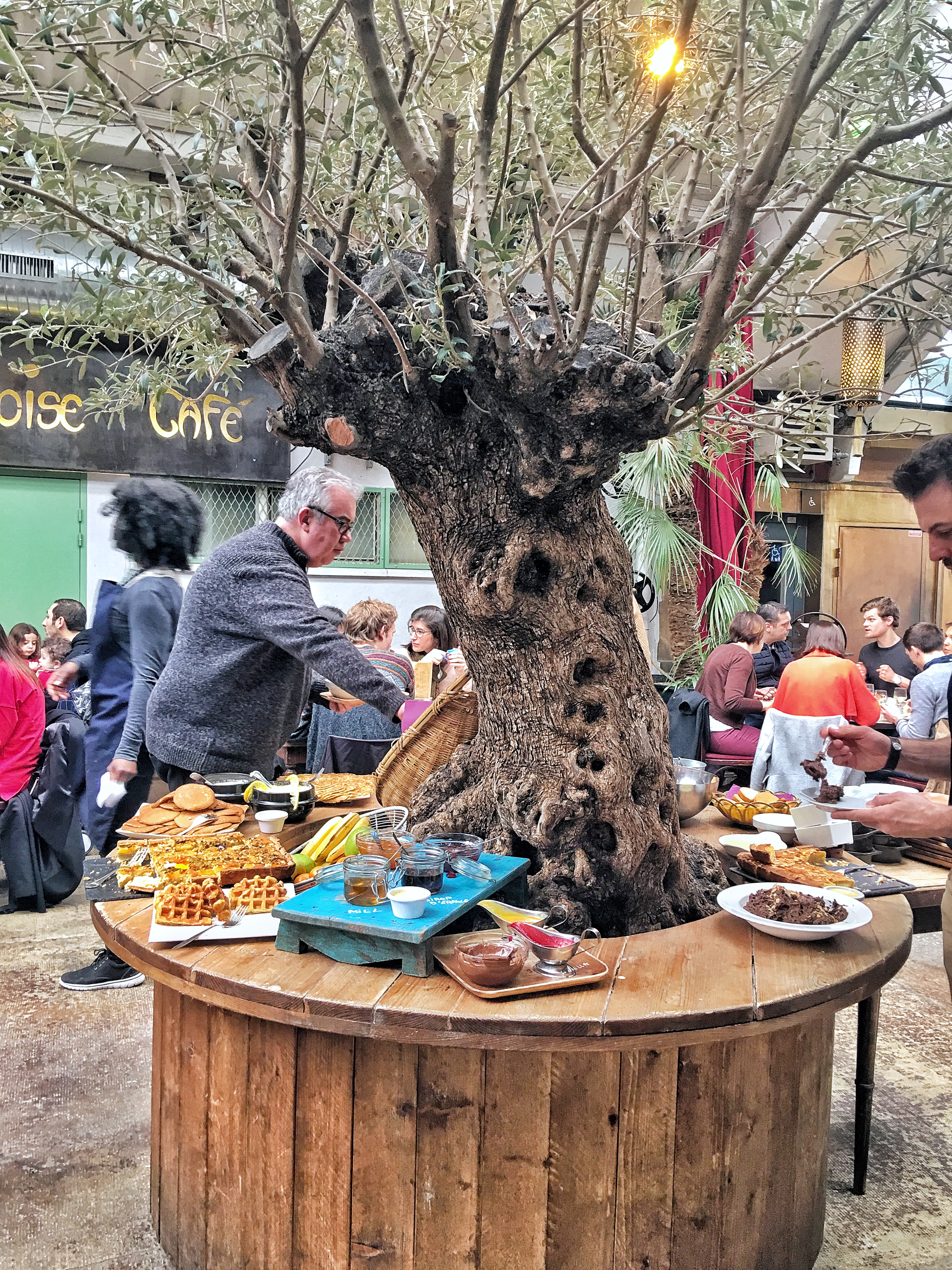 Magical breakfast tree at La Bellevilloise in Paris