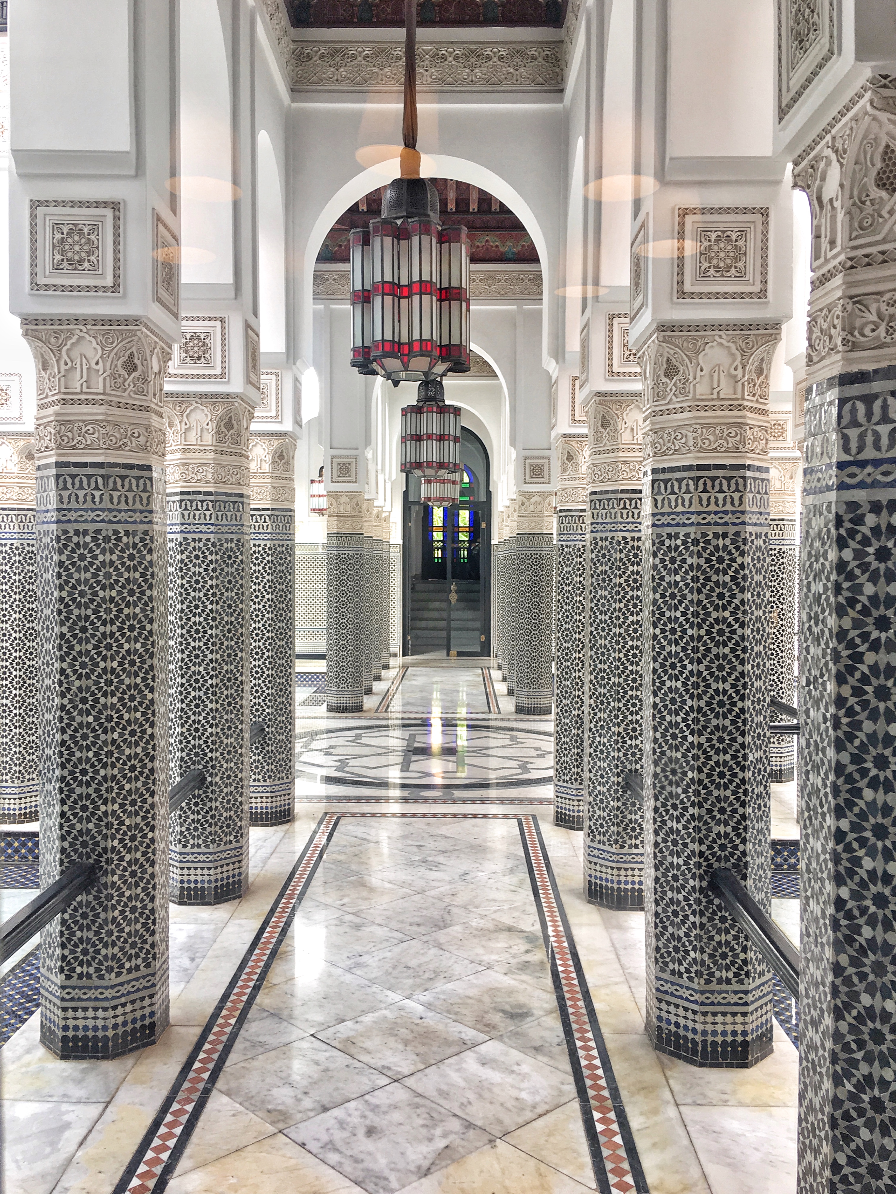 Marble halls in La Mamounia Marrakech