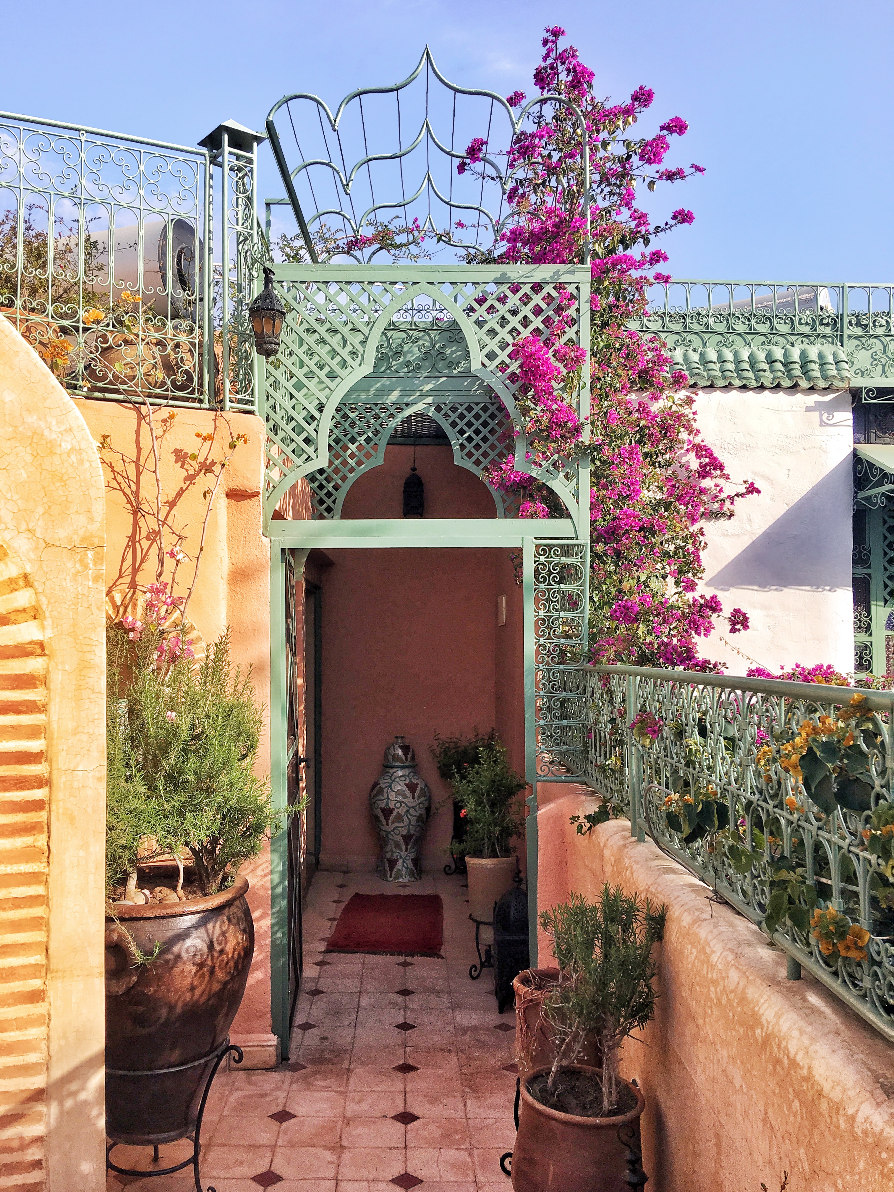 Entrance to balcony at Riad Anabel Marrakech