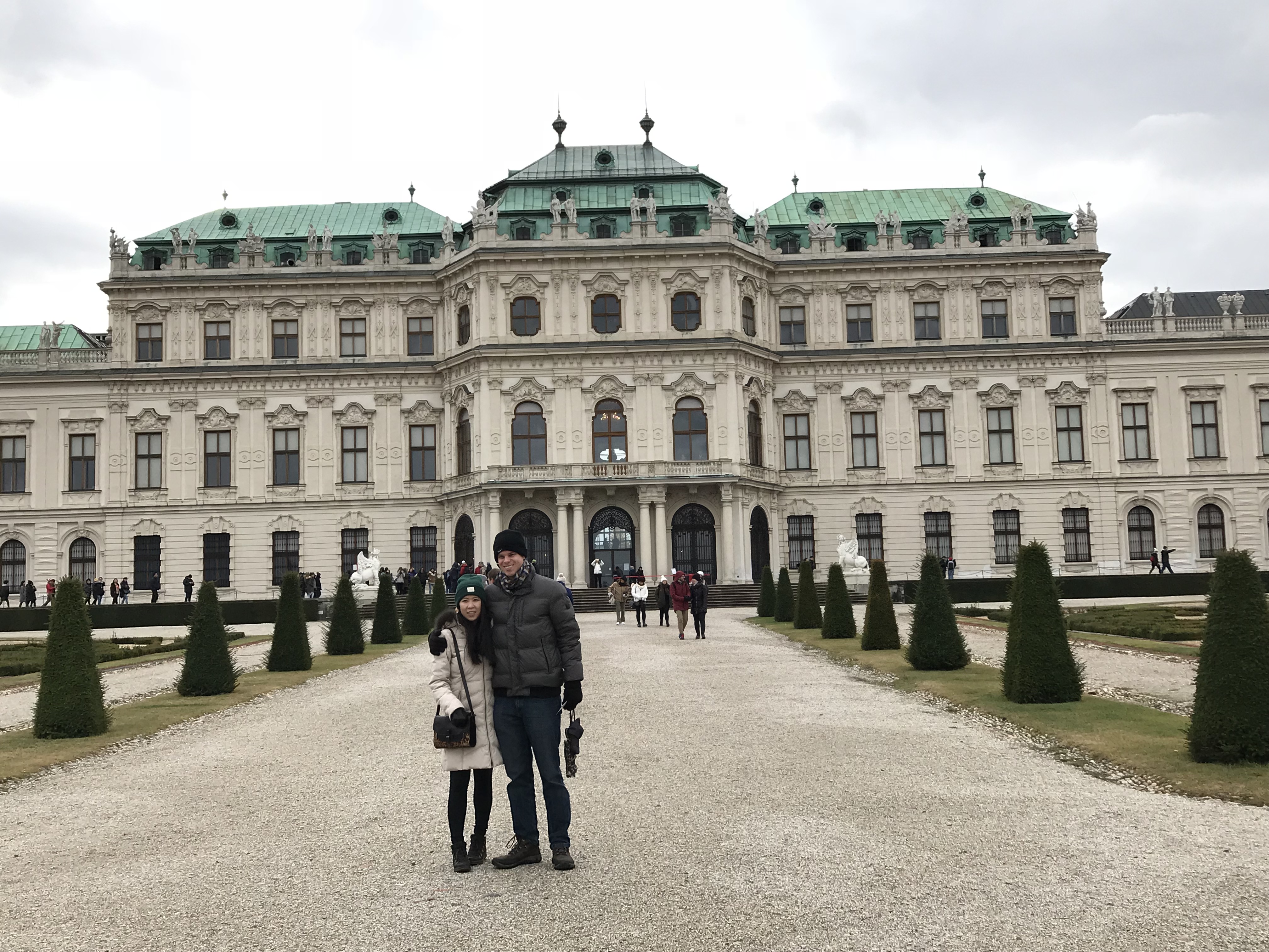 In front of Belvedere Palace Vienna