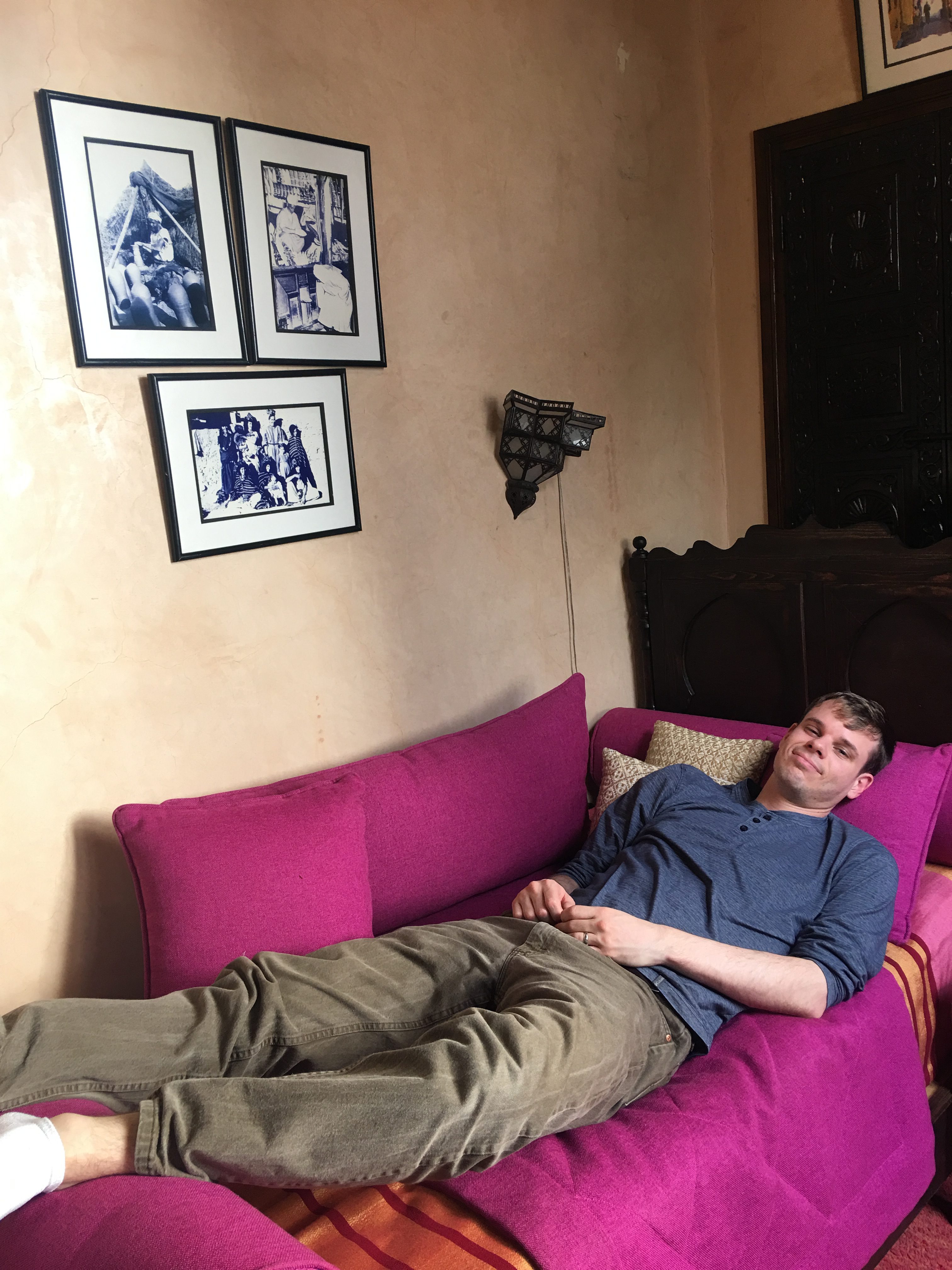 Lounging at Riad Anabel Rose Room