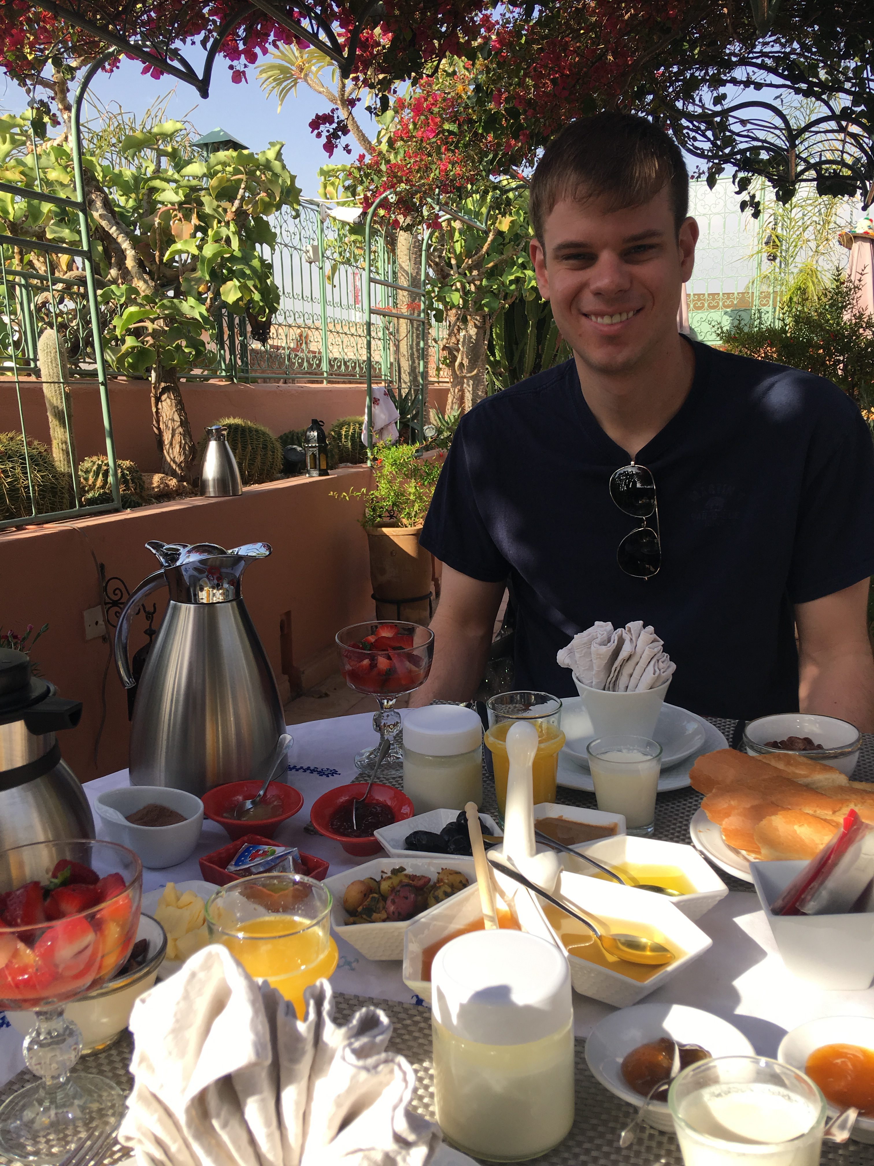 Riad Anabel breakfast spread