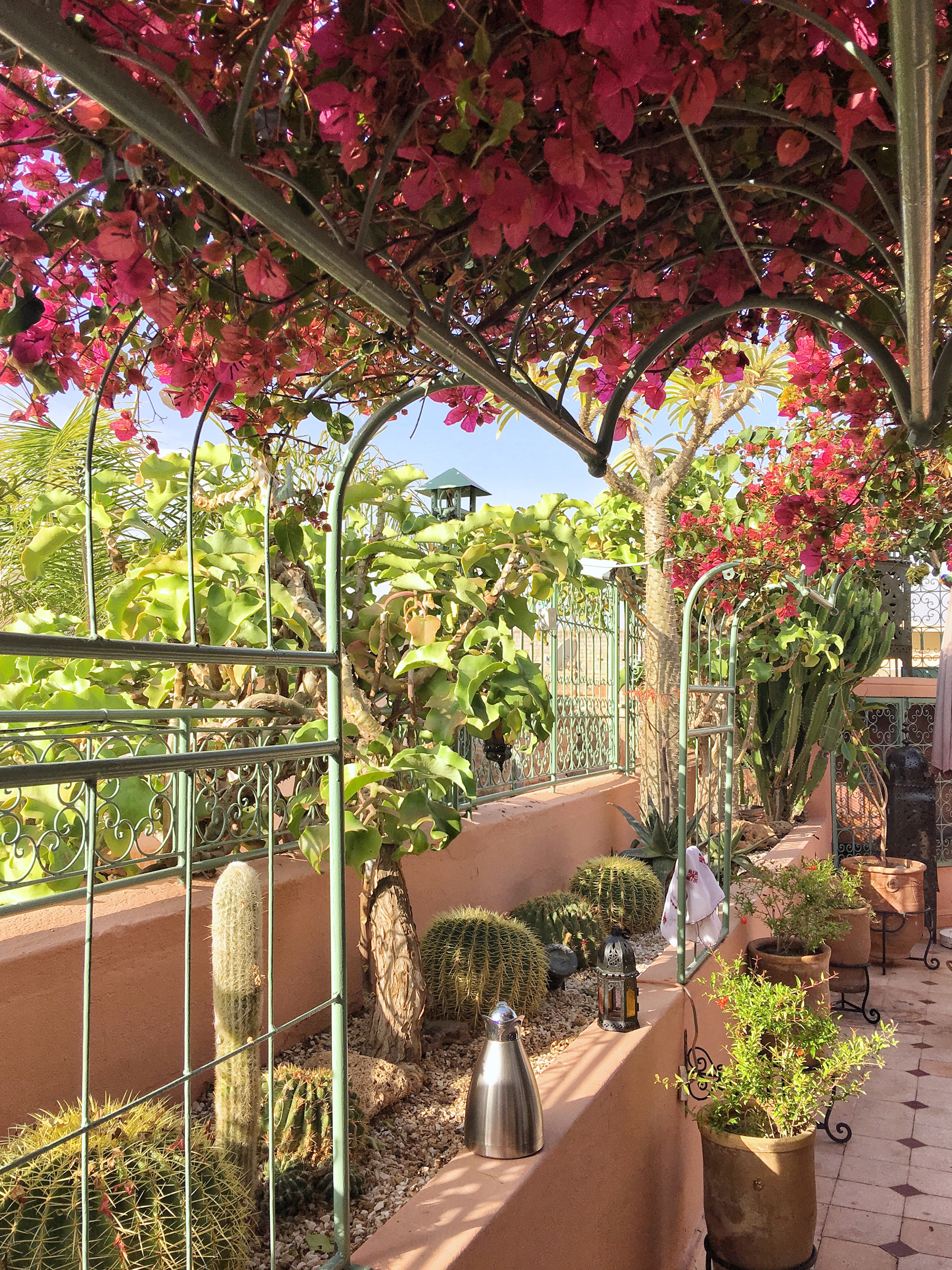 Breakfast balcony at Riad Anabel Marrakech