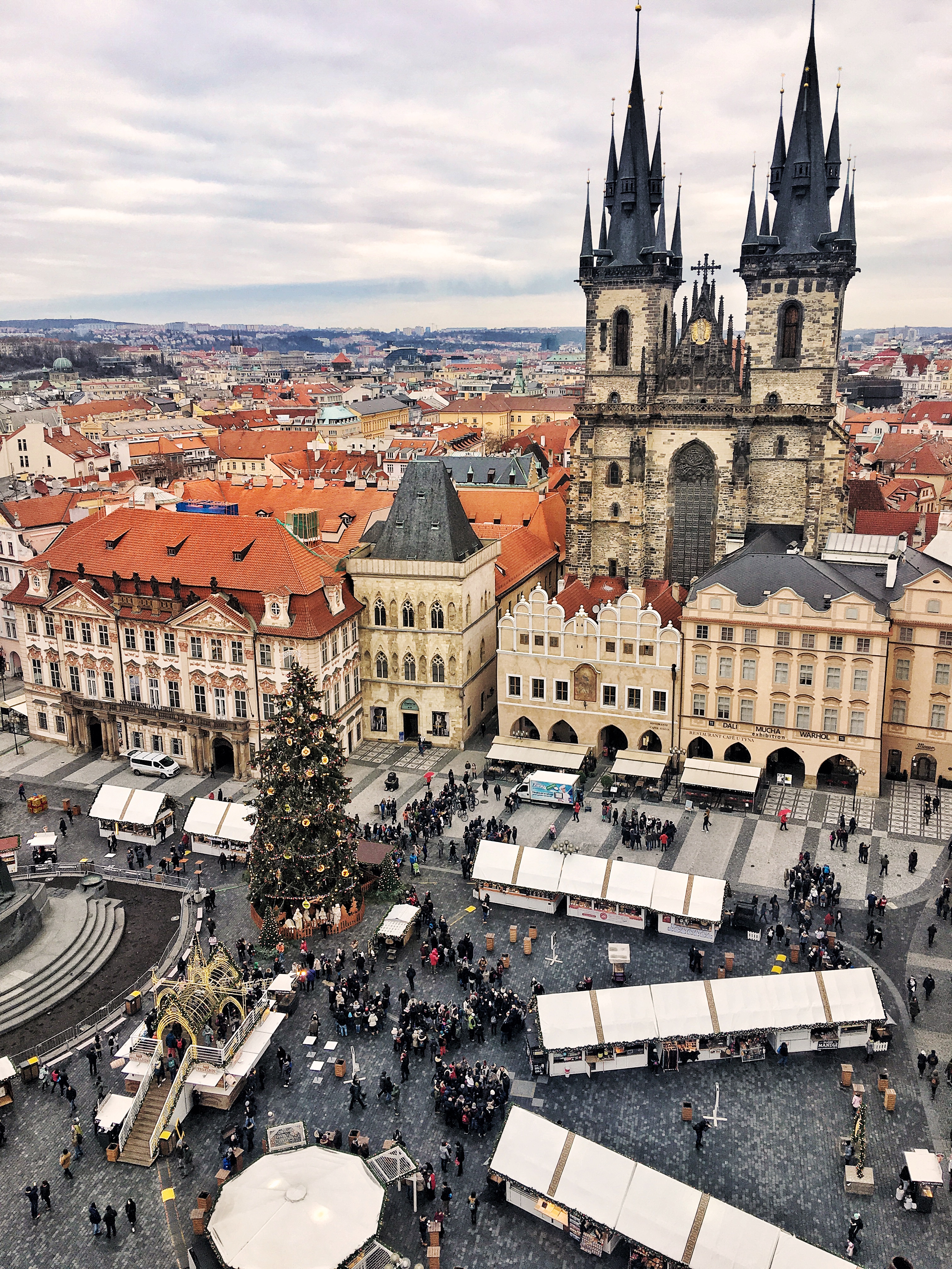 Views of Wenceslas Square in Prague