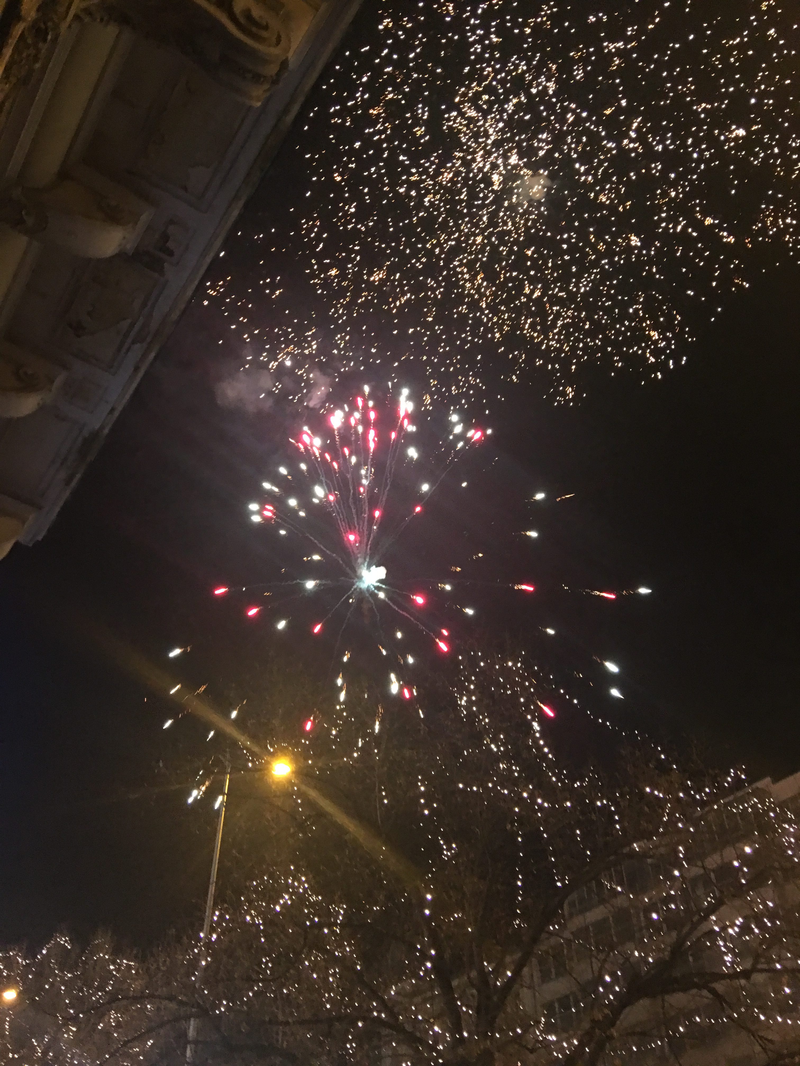 Fireworks in Prague during New Year's